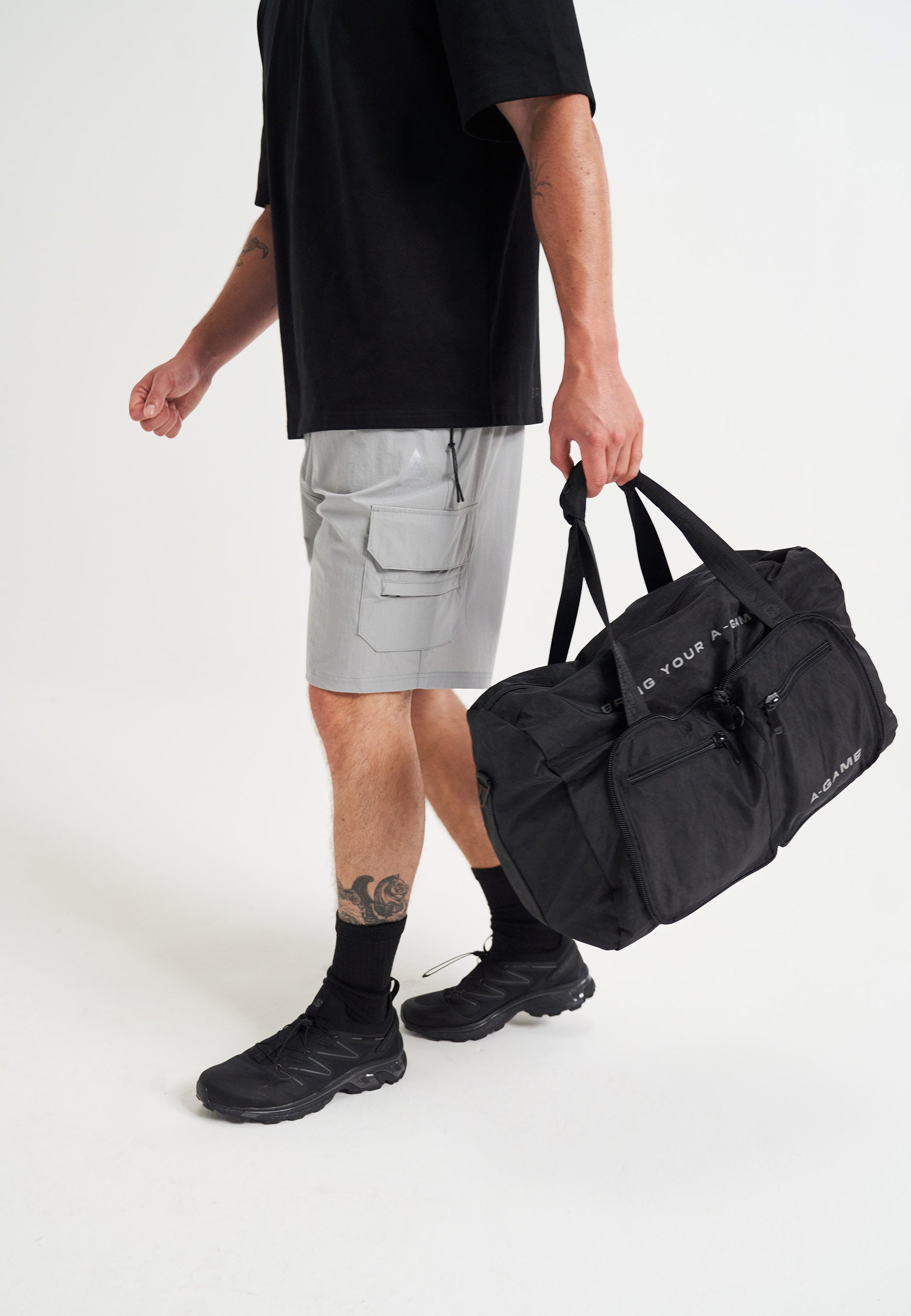 A-GAME PACKABLE GYM BAG - BLACK