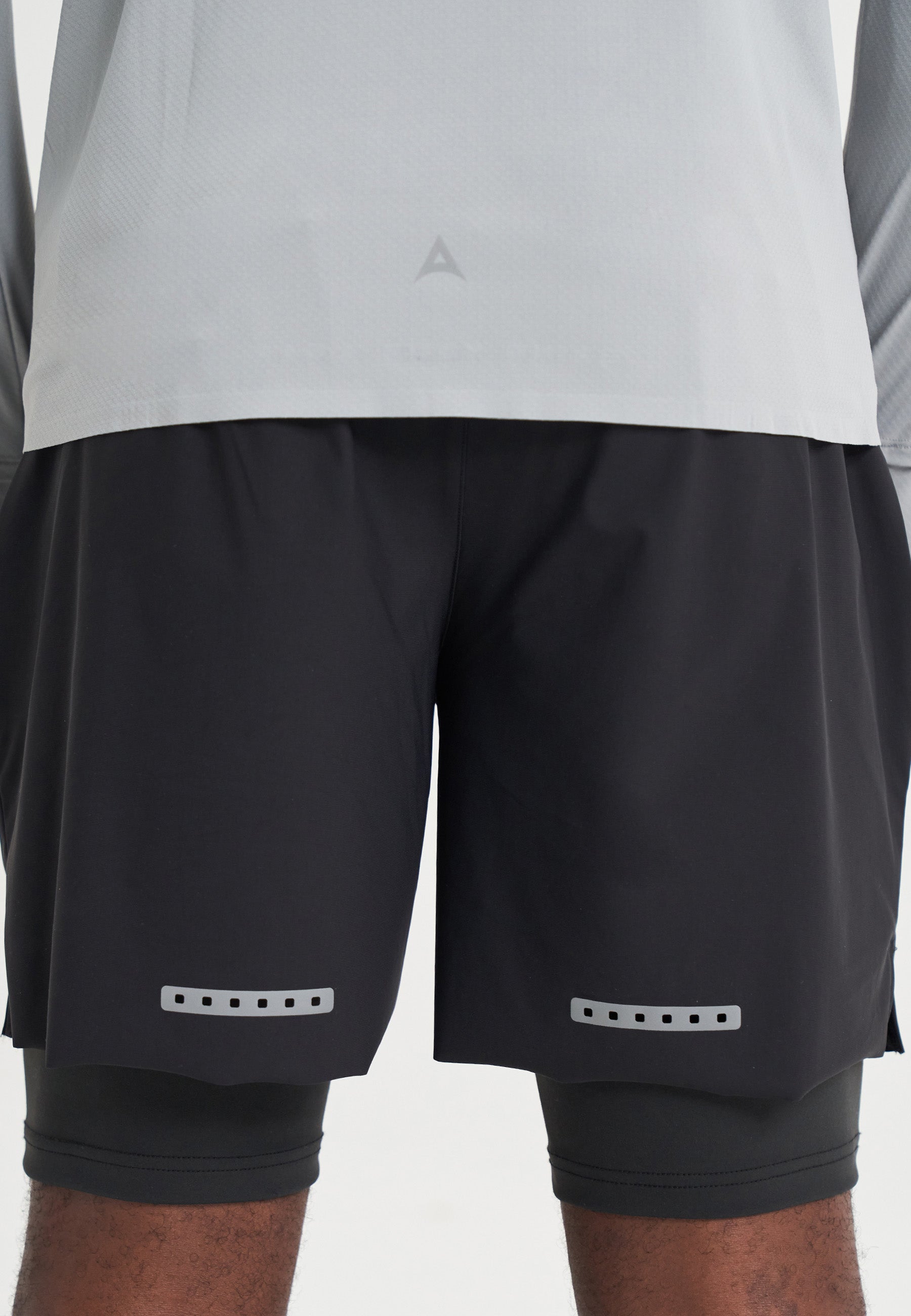 MENS A-GAME 2 IN 1 TRAINING SHORTS - BLACK