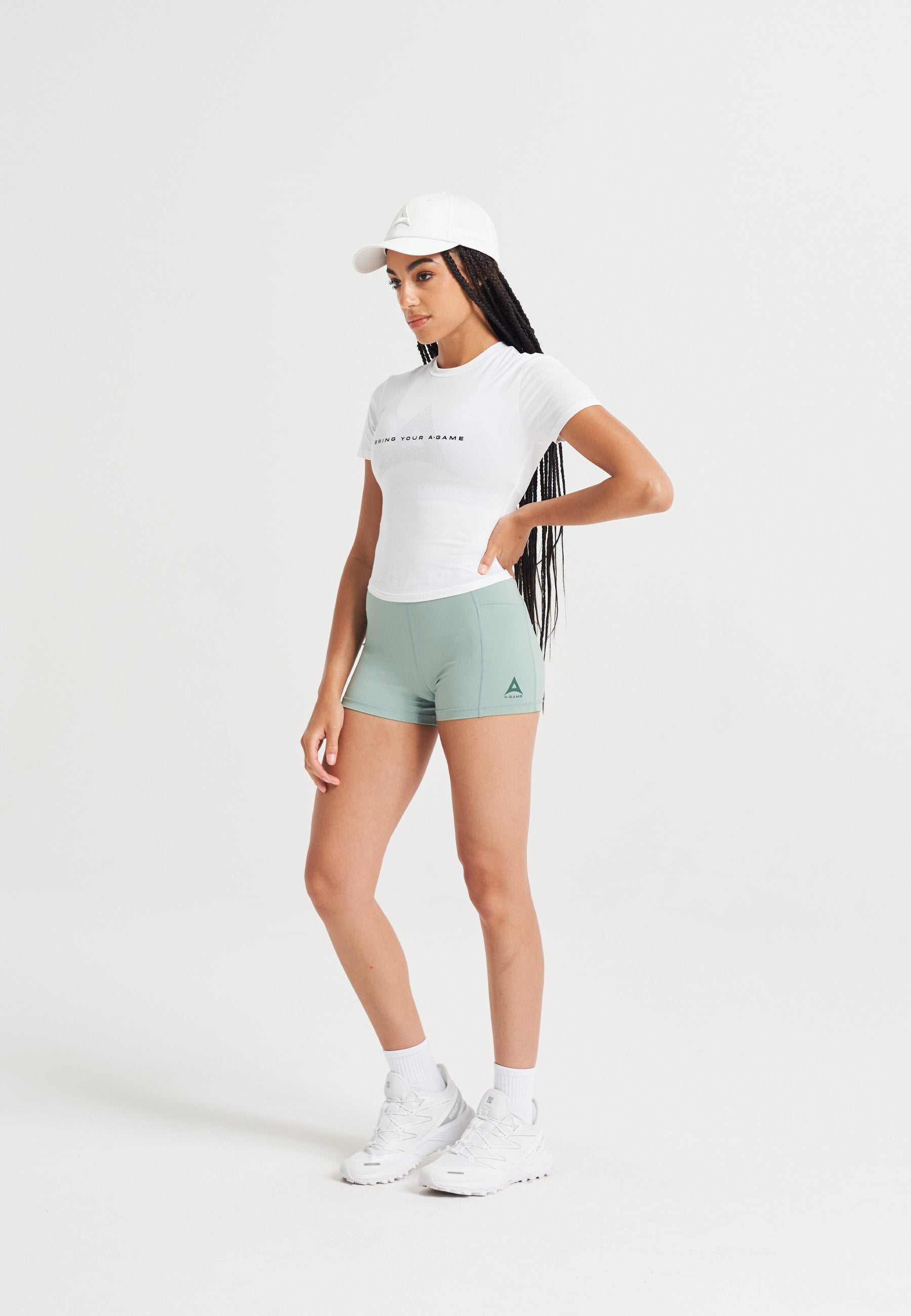 WOMENS A-GAME BRING YOUR A-GAME SHORT SLEEVE T-SHIRT - WHITE