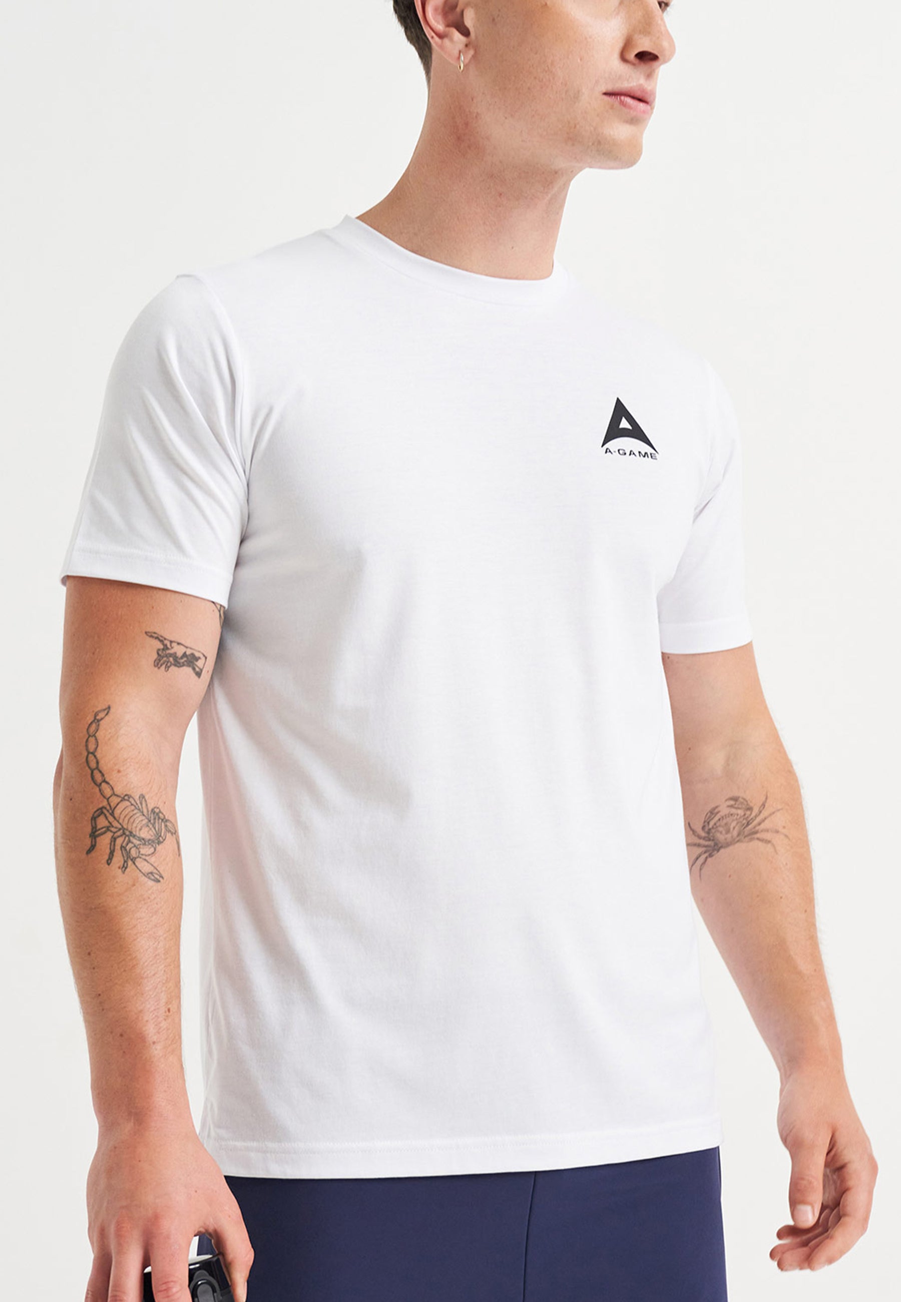 MENS A-GAME STAR GRAPHIC LOGO T-SHIRT - WHITE