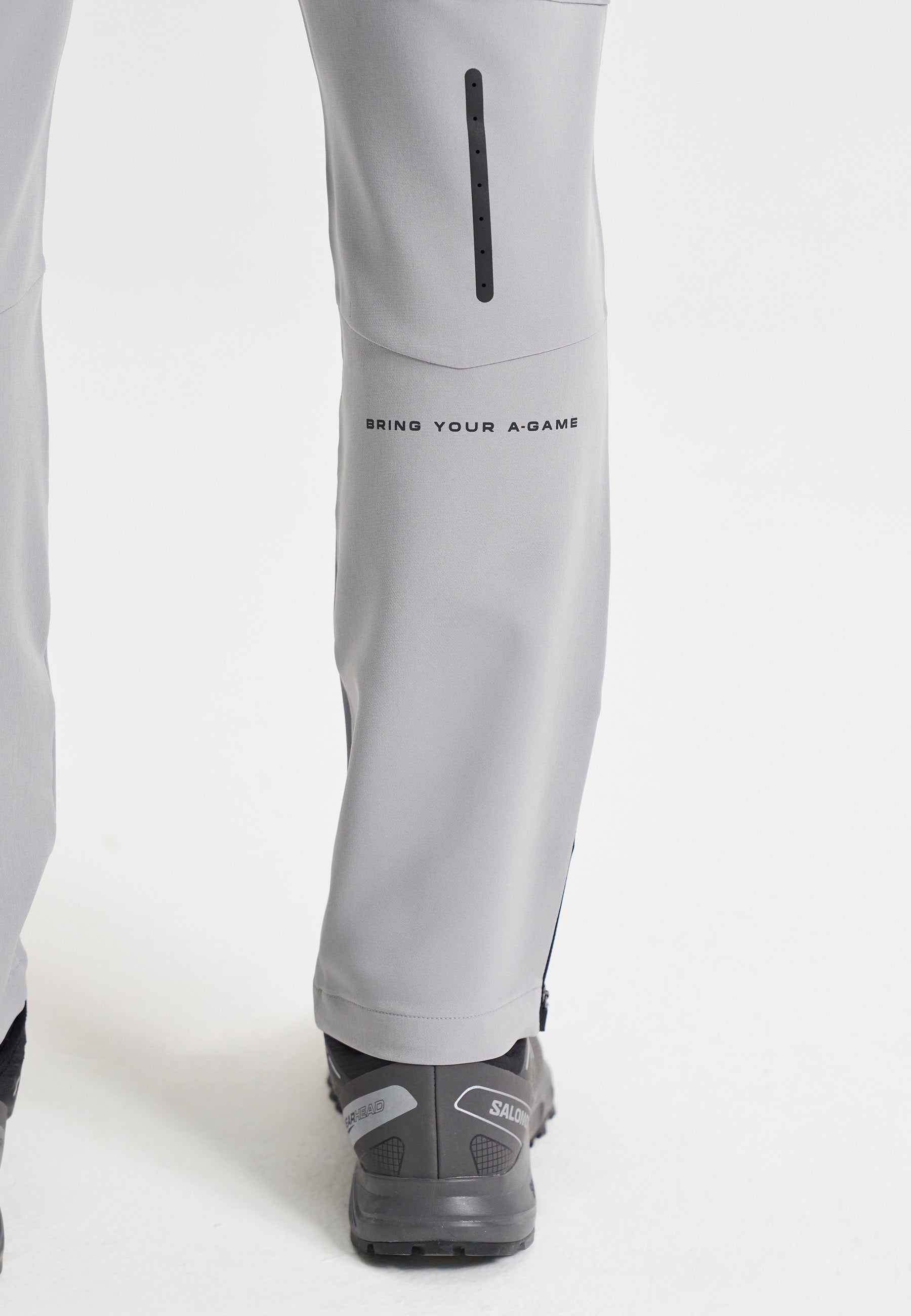 MENS A-GAME TRAINING ZIP PANTS - STEEL GREY
