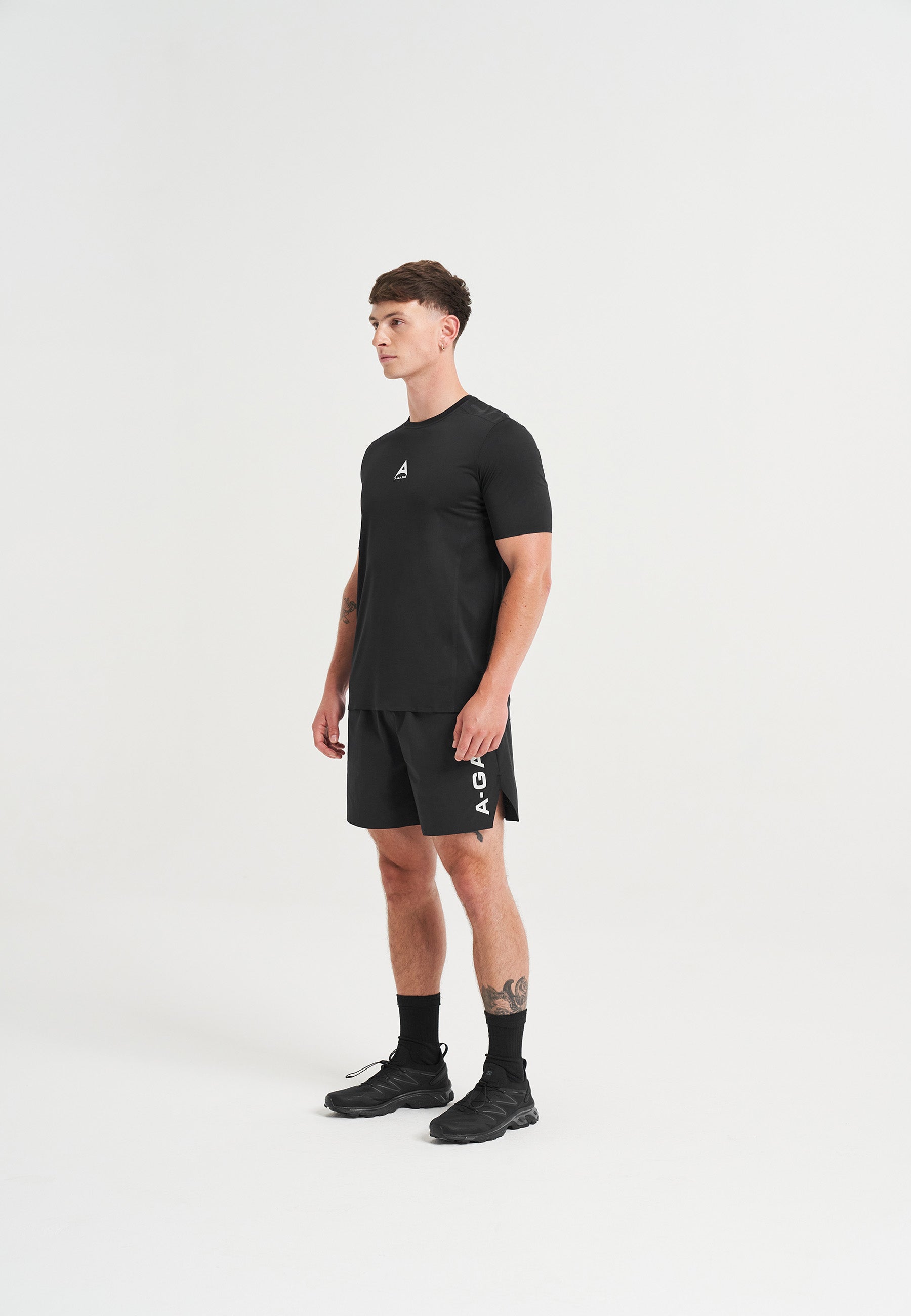 MENS A-GAME TRAINING SHORTS - BLACK