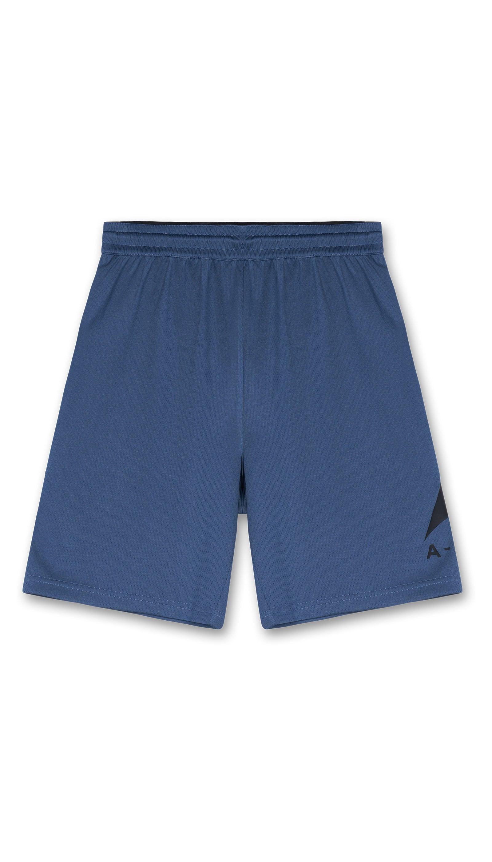 MENS A-GAME LOGO BASKETBALL SHORTS - OCEAN BLUE