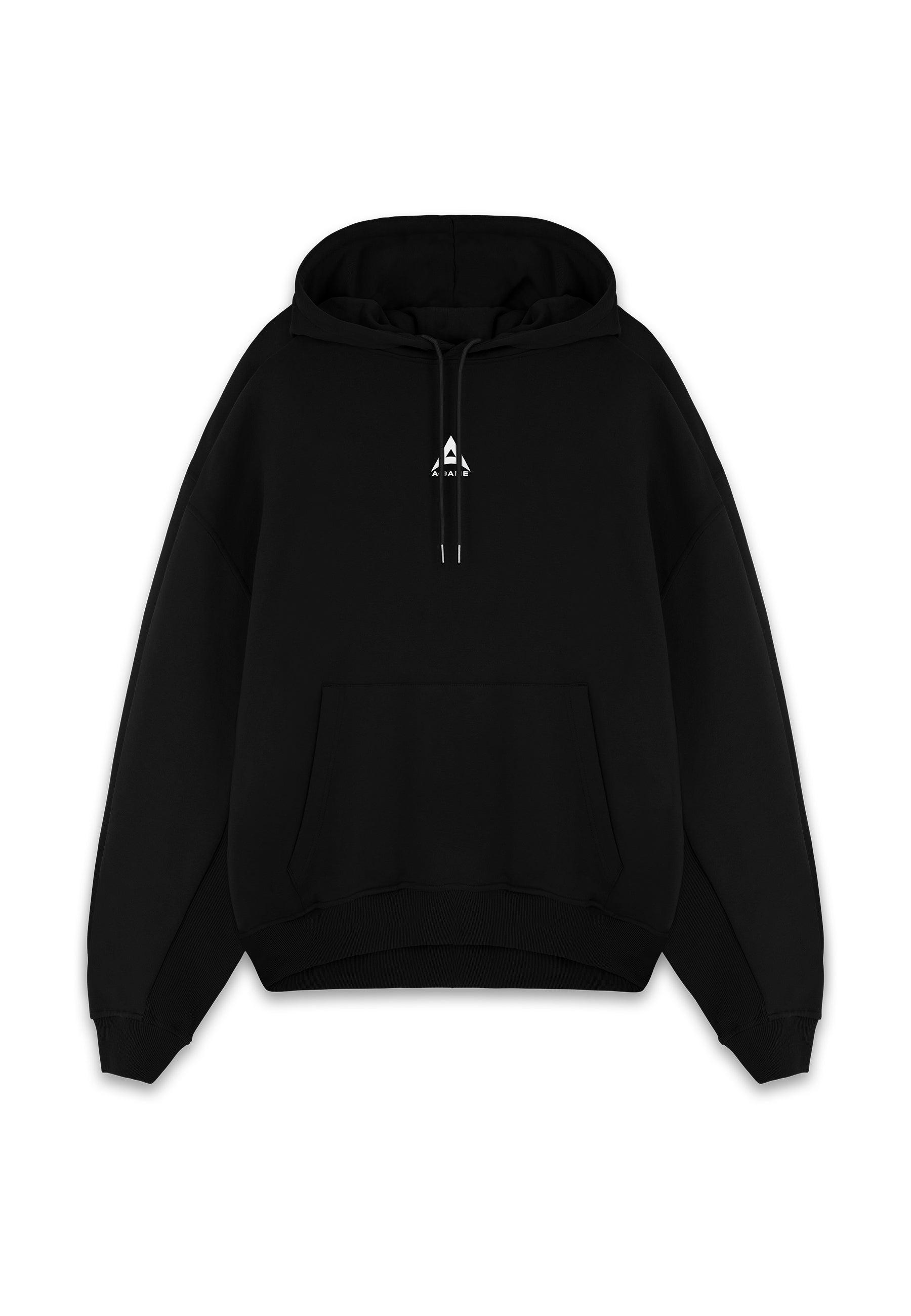 MENS A-GAME LOGO GRAPHIC RELAXED HOODIE - BLACK