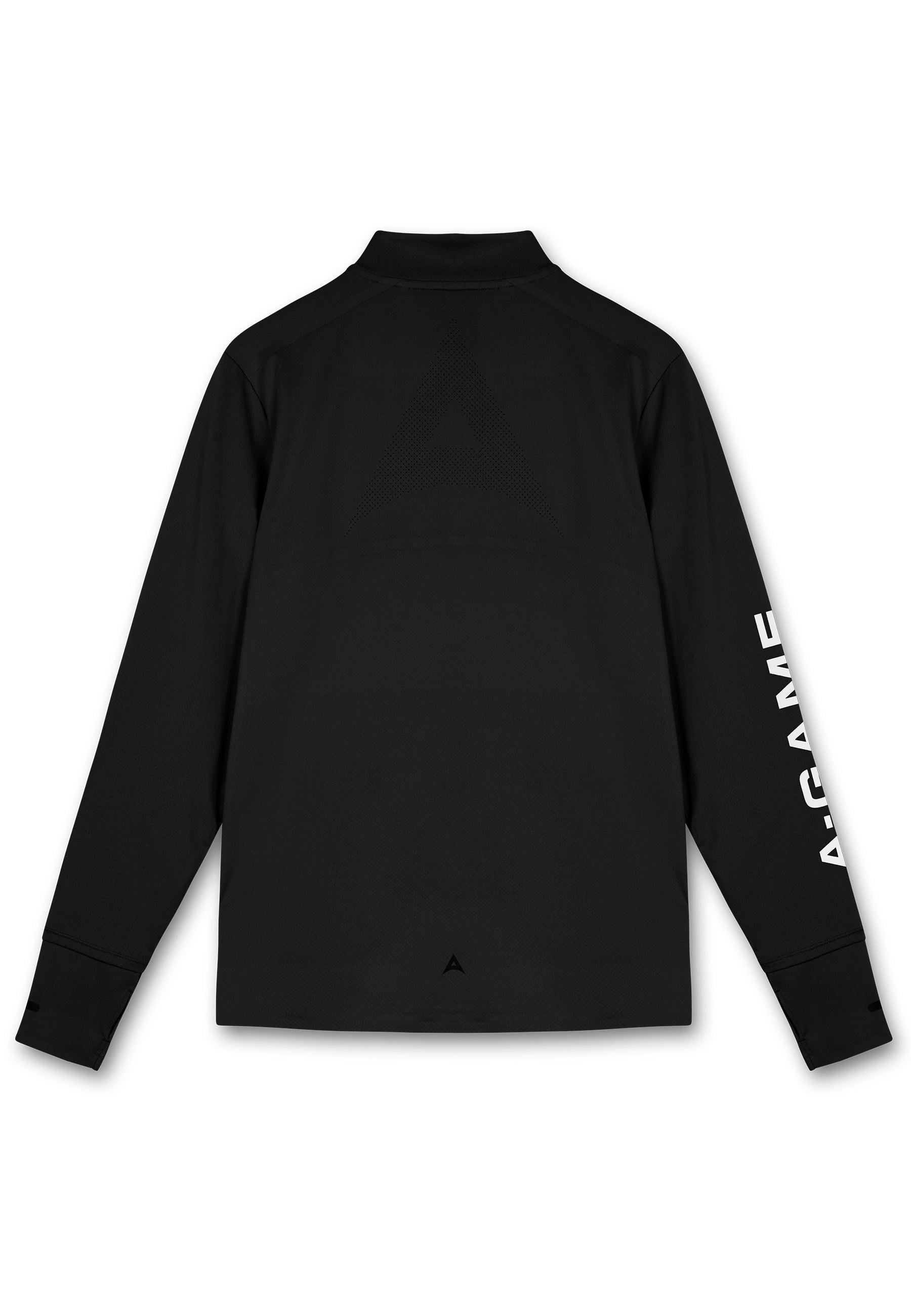 MENS A-GAME PERFORMANCE LONG SLEEVE TRAINING TOP - BLACK