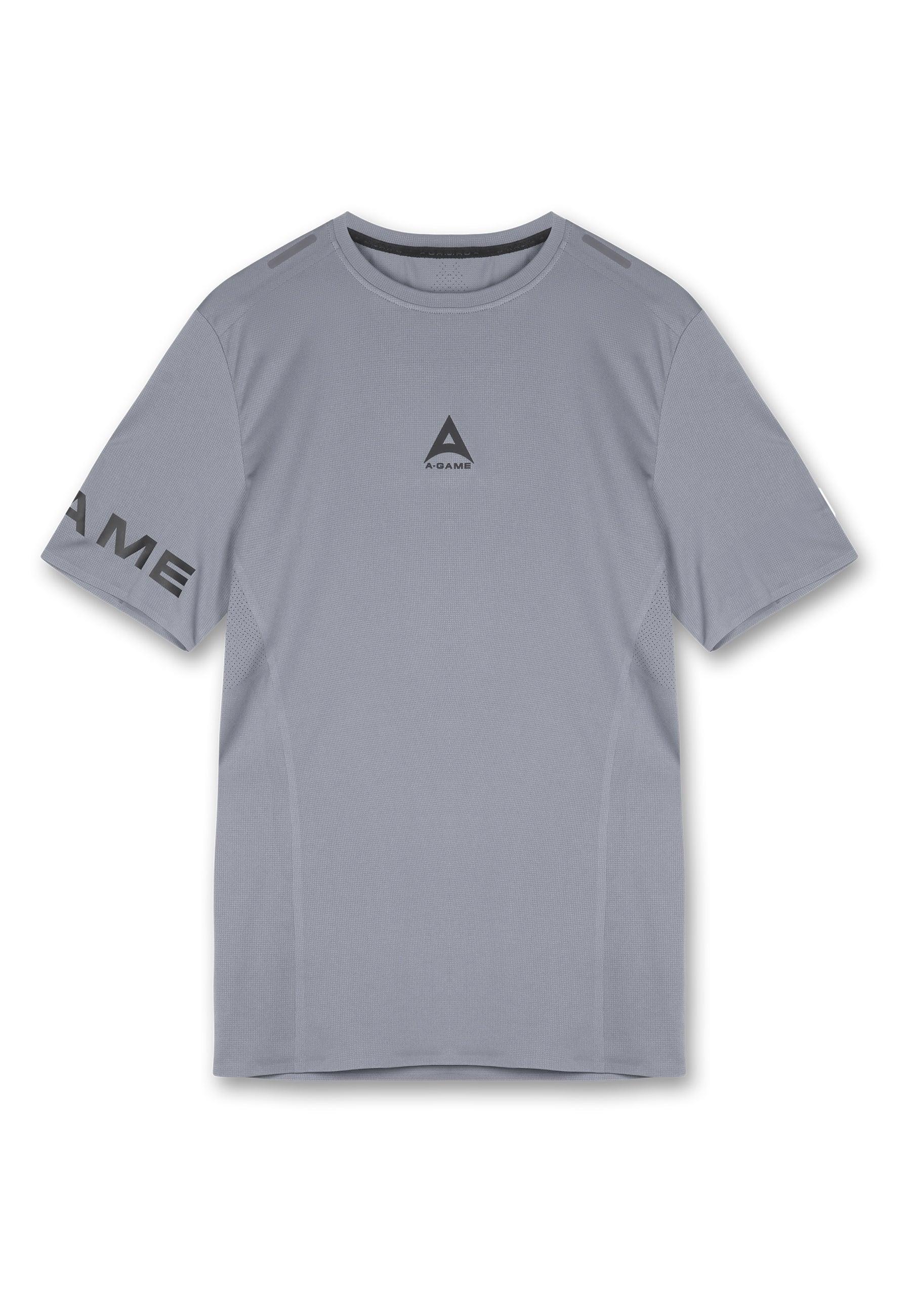 MENS A-GAME PERFORMANCE TRAINING T-SHIRT - STEEL GREY