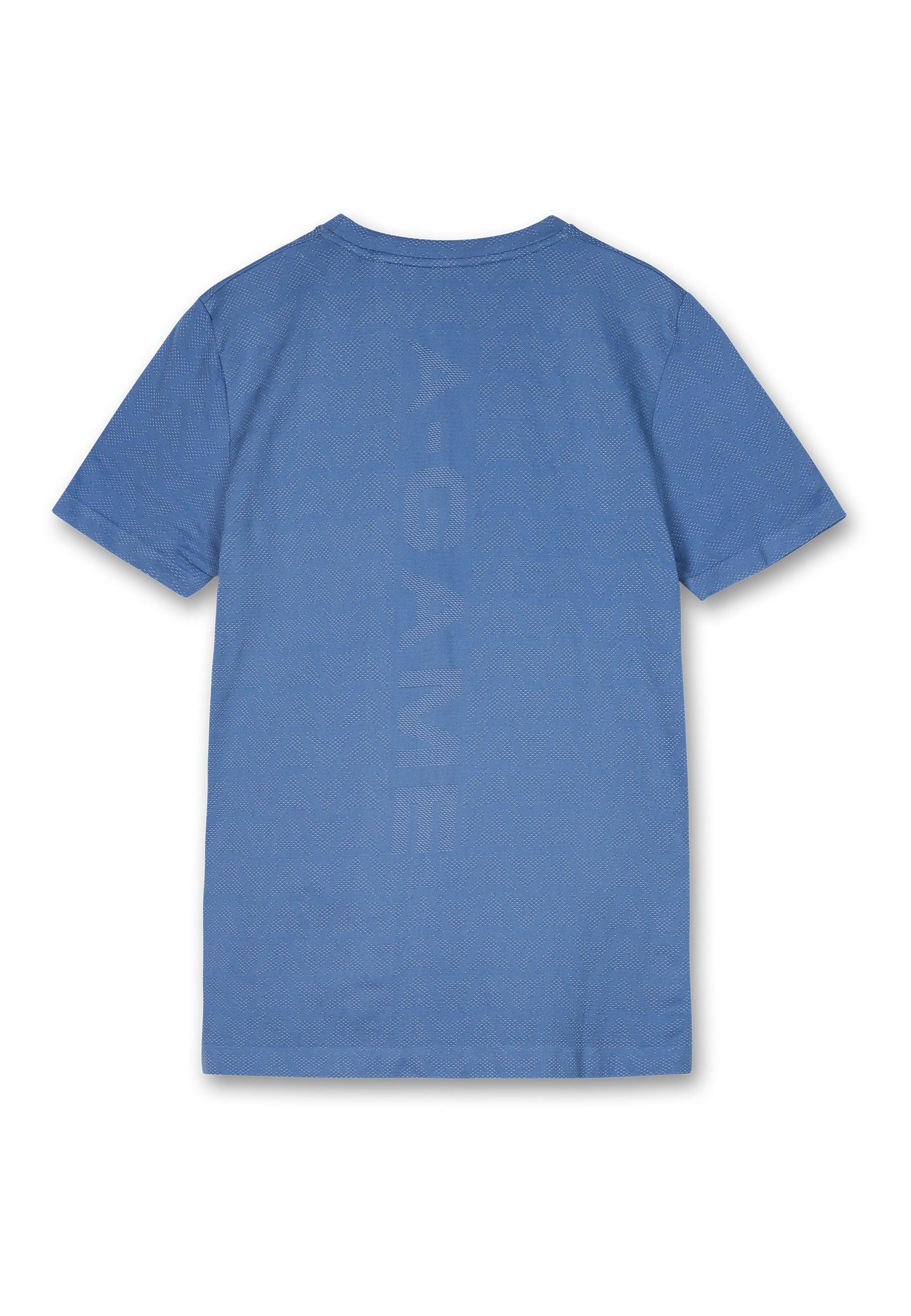 MENS A-GAME SEAMLESS TRAINING LOGO T-SHIRT - OCEAN BLUE