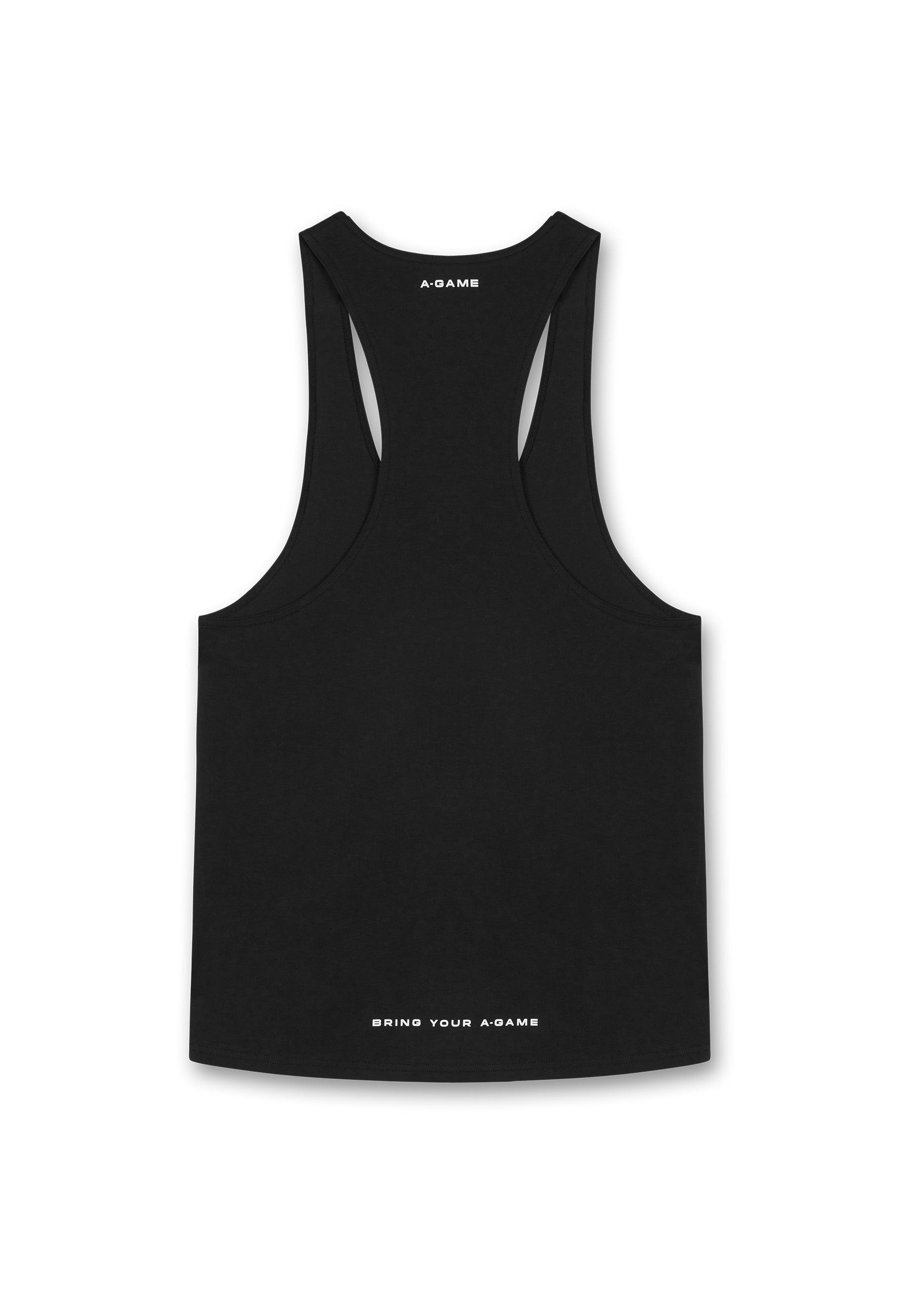 MENS A-GAME TRAINING STRINGER VEST - BLACK