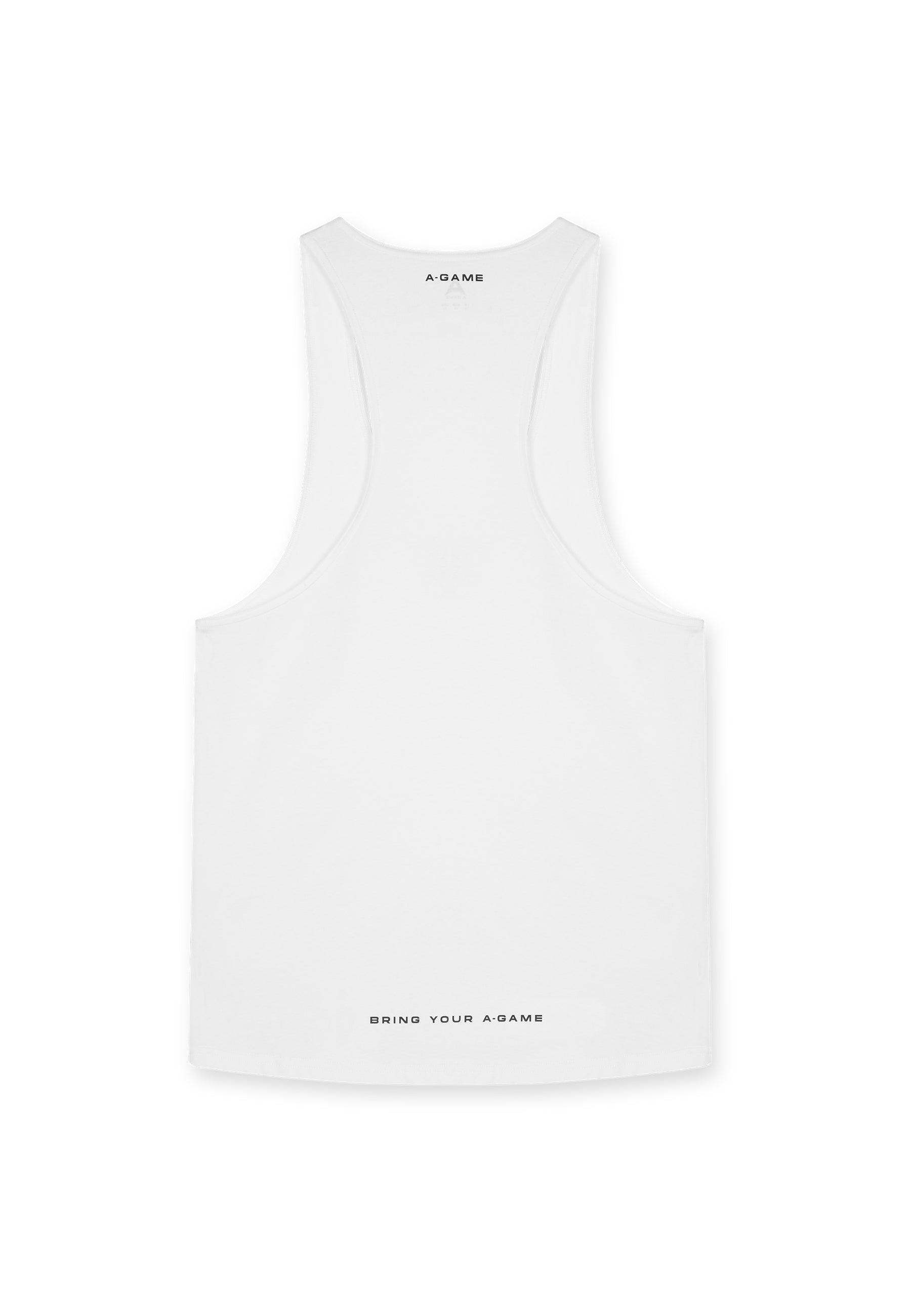 MENS A-GAME TRAINING STRINGER VEST - WHITE