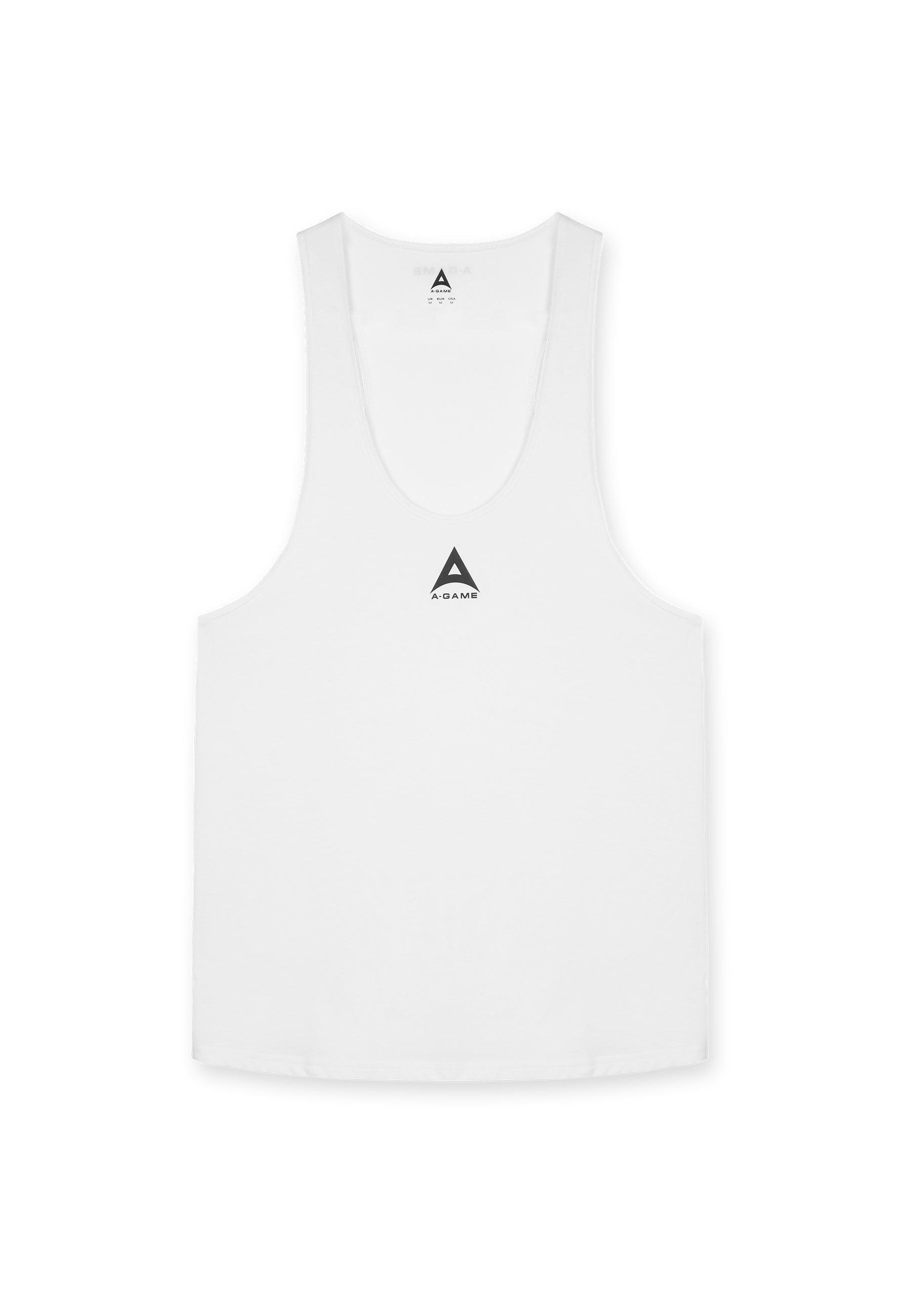 MENS A-GAME TRAINING STRINGER VEST - WHITE