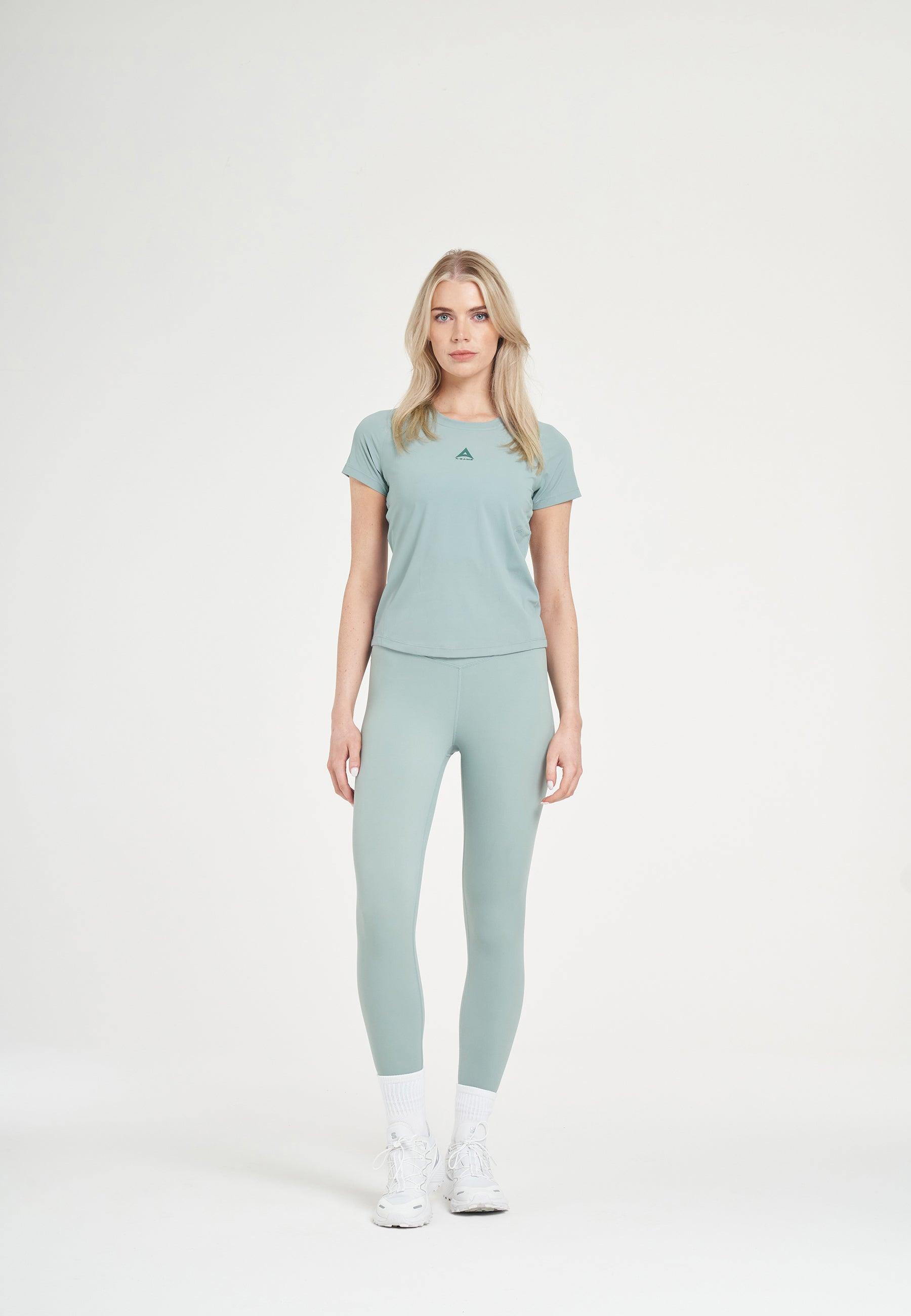 WOMENS A-GAME SHORT SLEEVE TRAINING T-SHIRT - SAGE GREEN