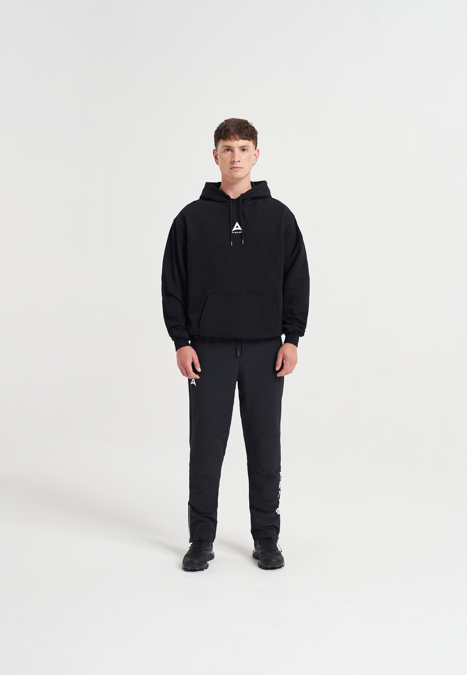 MENS A-GAME TRAINING ZIP PANTS - BLACK