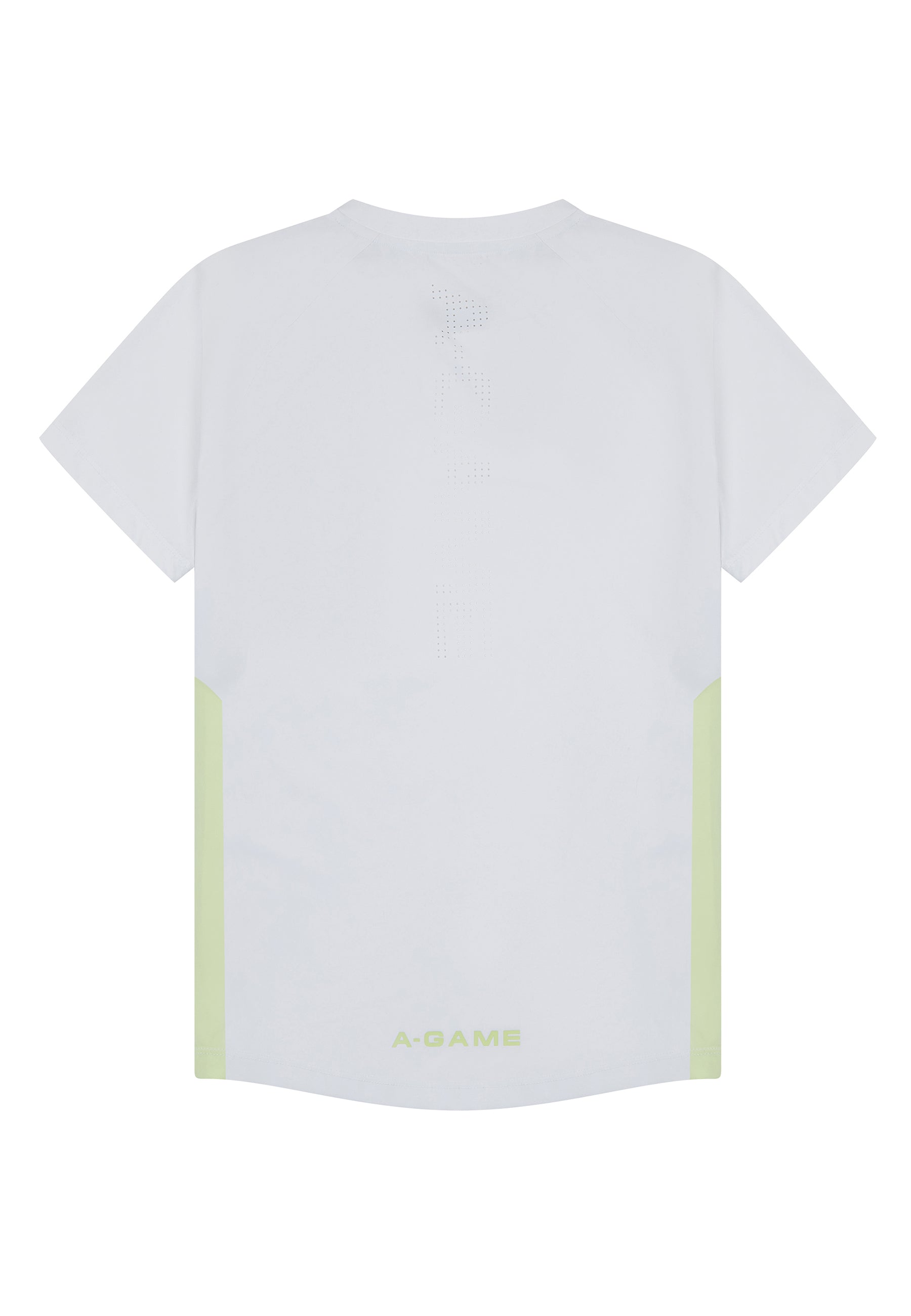 WOMENS A-GAME SHORT SLEEVE TRAINING T-SHIRT - WHITE/LIME