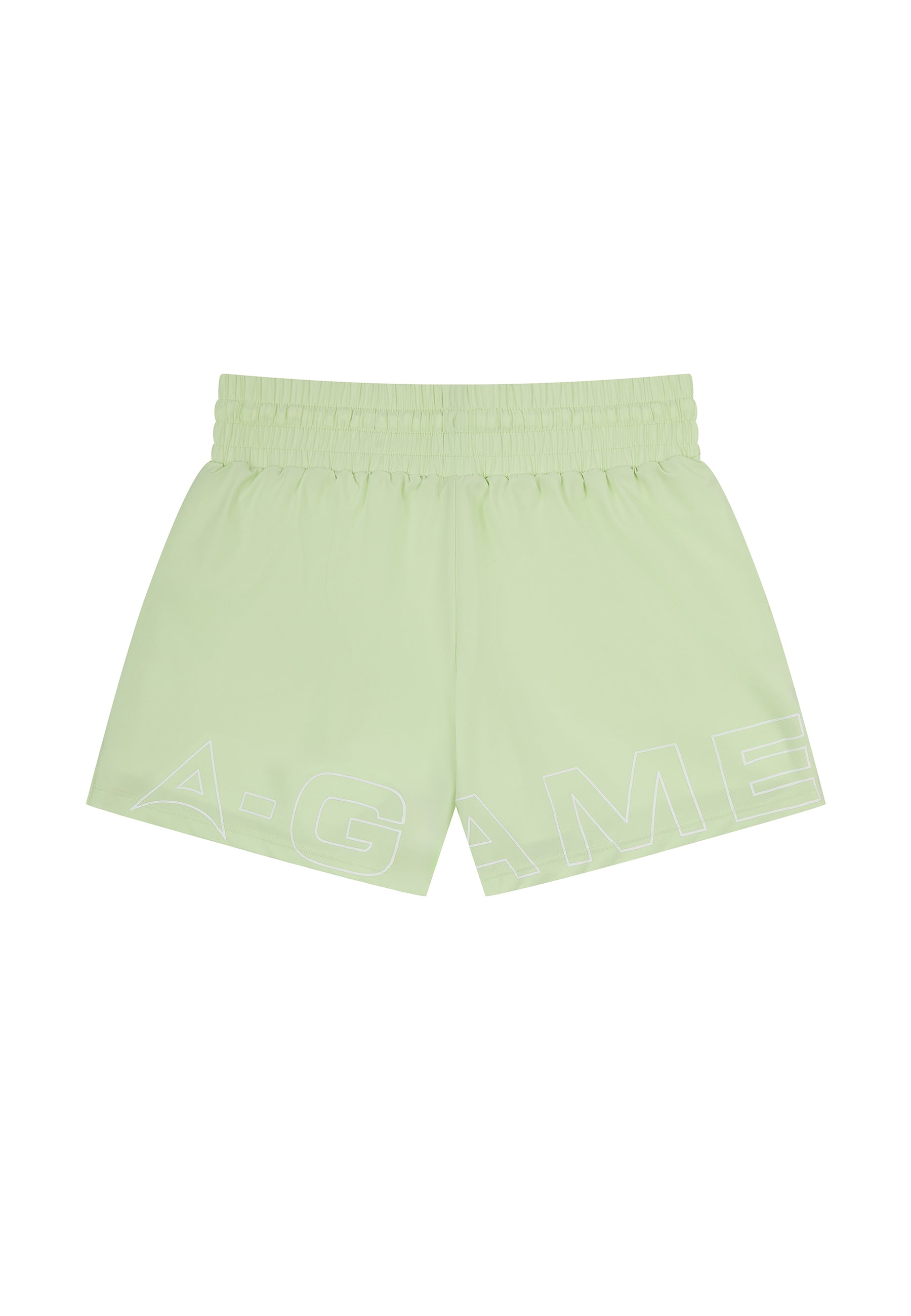 WOMENS A-GAME TRAINING RUNNER SHORTS - LIME/WHITE