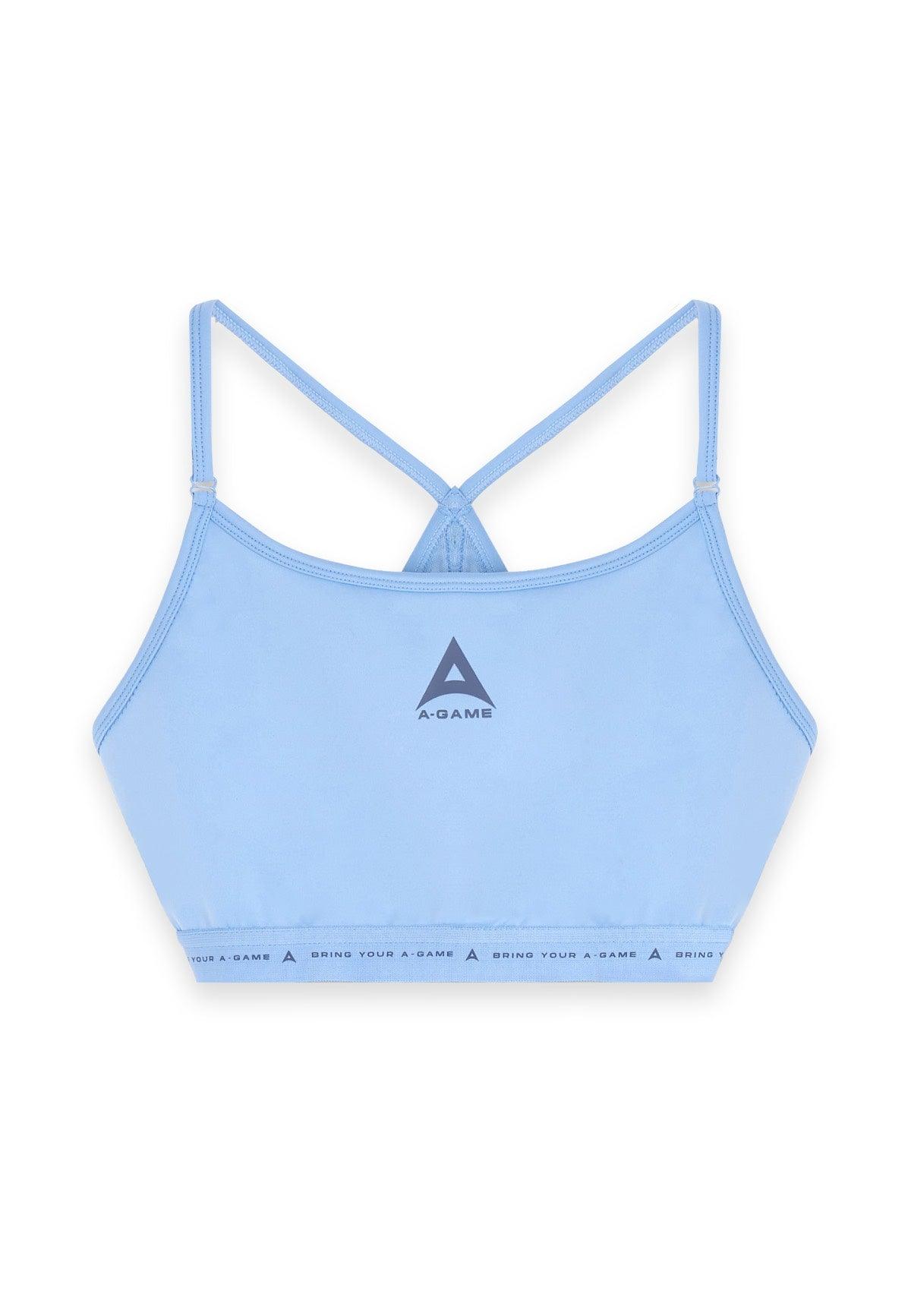 WOMENS A-GAME ADJUSTABLE YOGA SPORTS BRA - BLUE