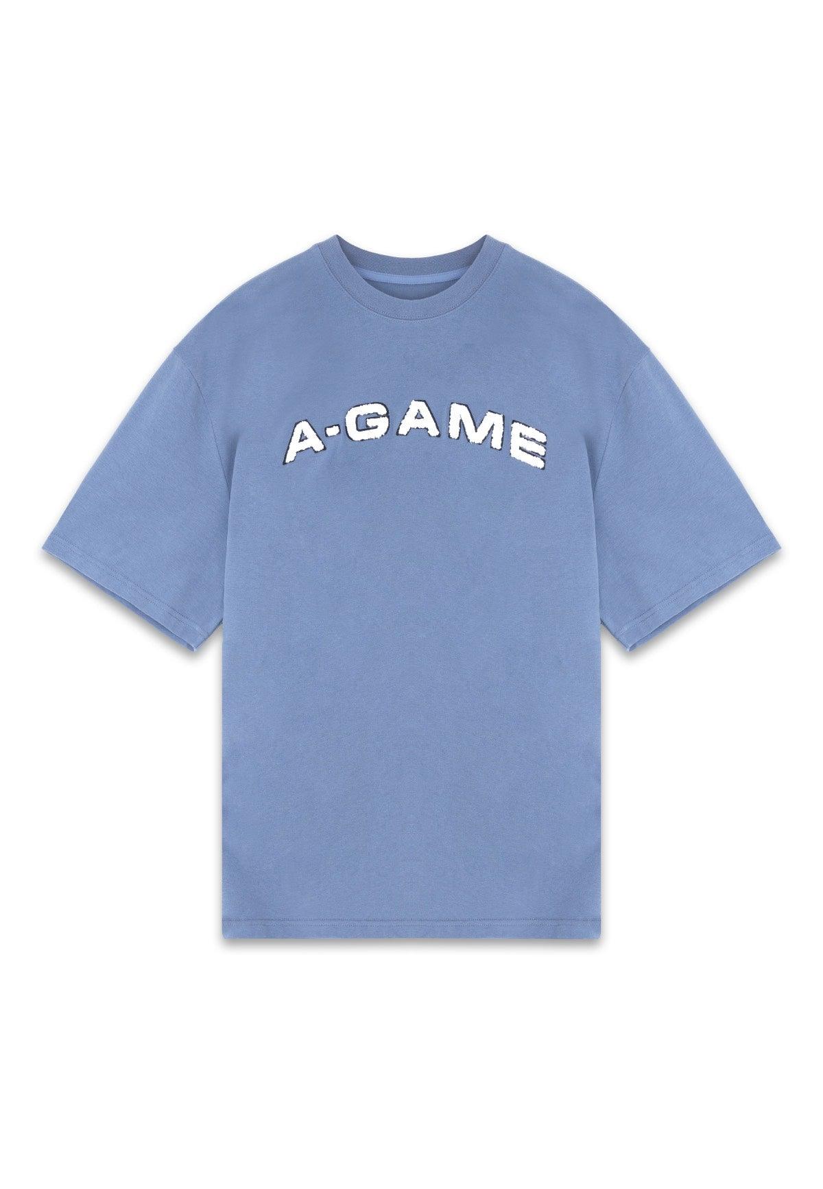 WOMENS A-GAME CHENILLE LOGO RELAXED T-SHIRT - ELEMENTAL BLUE