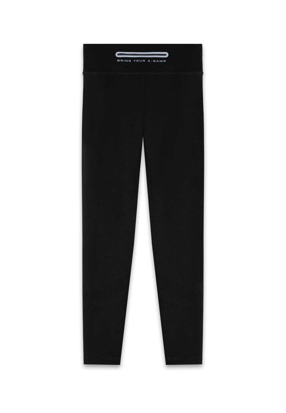 WOMENS A-GAME HIGH WAISTED TRAINING LEGGINGS - BLACK