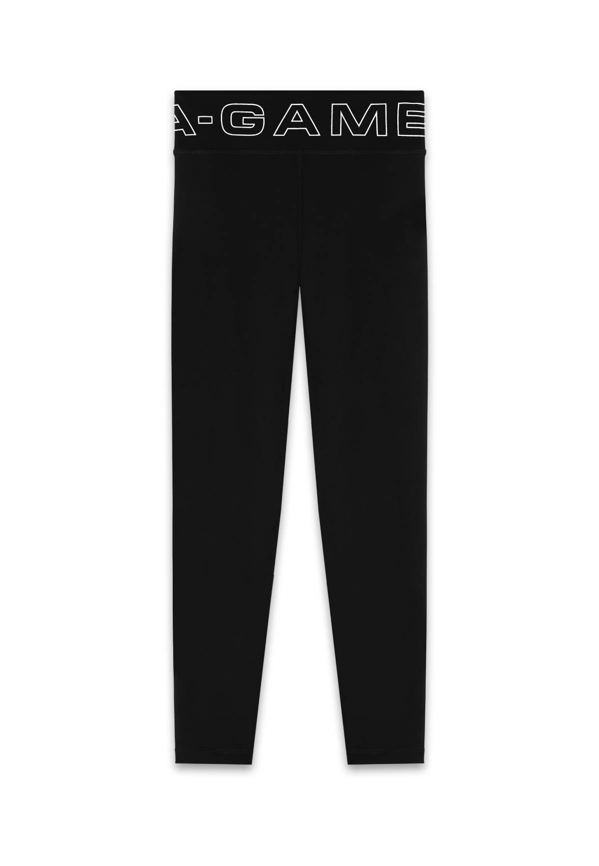WOMENS A-GAME HIGH WAISTED WRAPPED YOGA LEGGINGS - BLACK