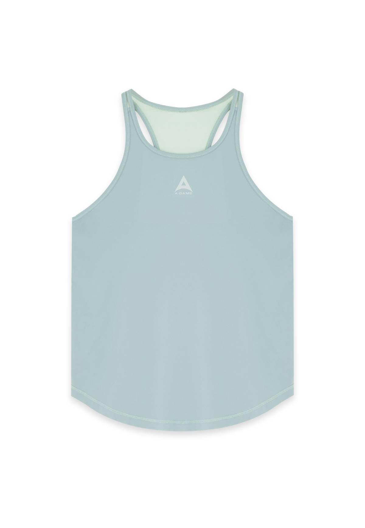 WOMENS A-GAME RELAXED RACER BACK TRAINING VEST - SAGE GREEN