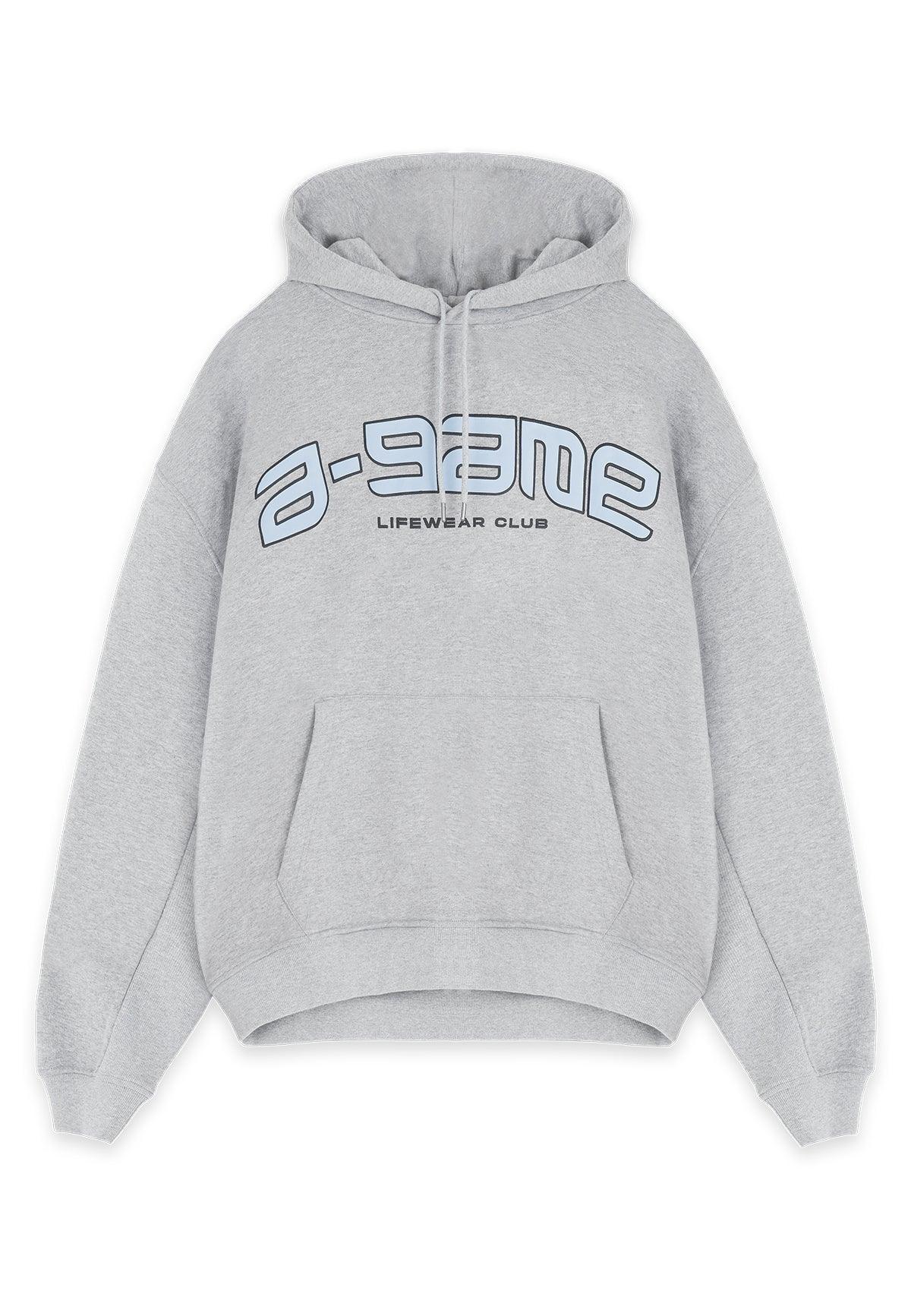WOMENS A-GAME ROTATE LOGO GRAPHIC HOODIE - GREY MARL