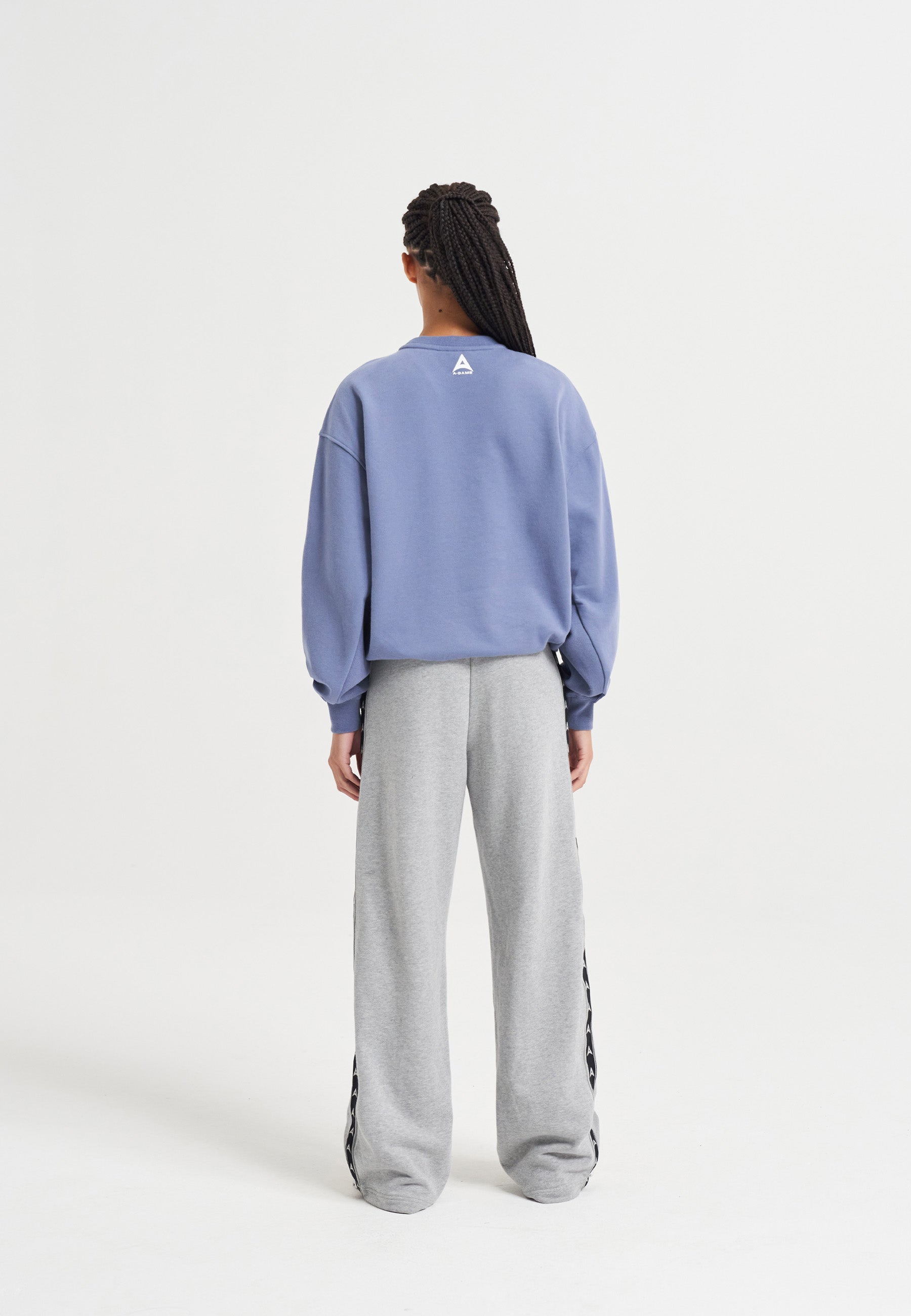 WOMENS A-GAME CHENILLE LOGO SWEATSHIRT - ELEMENTAL BLUE