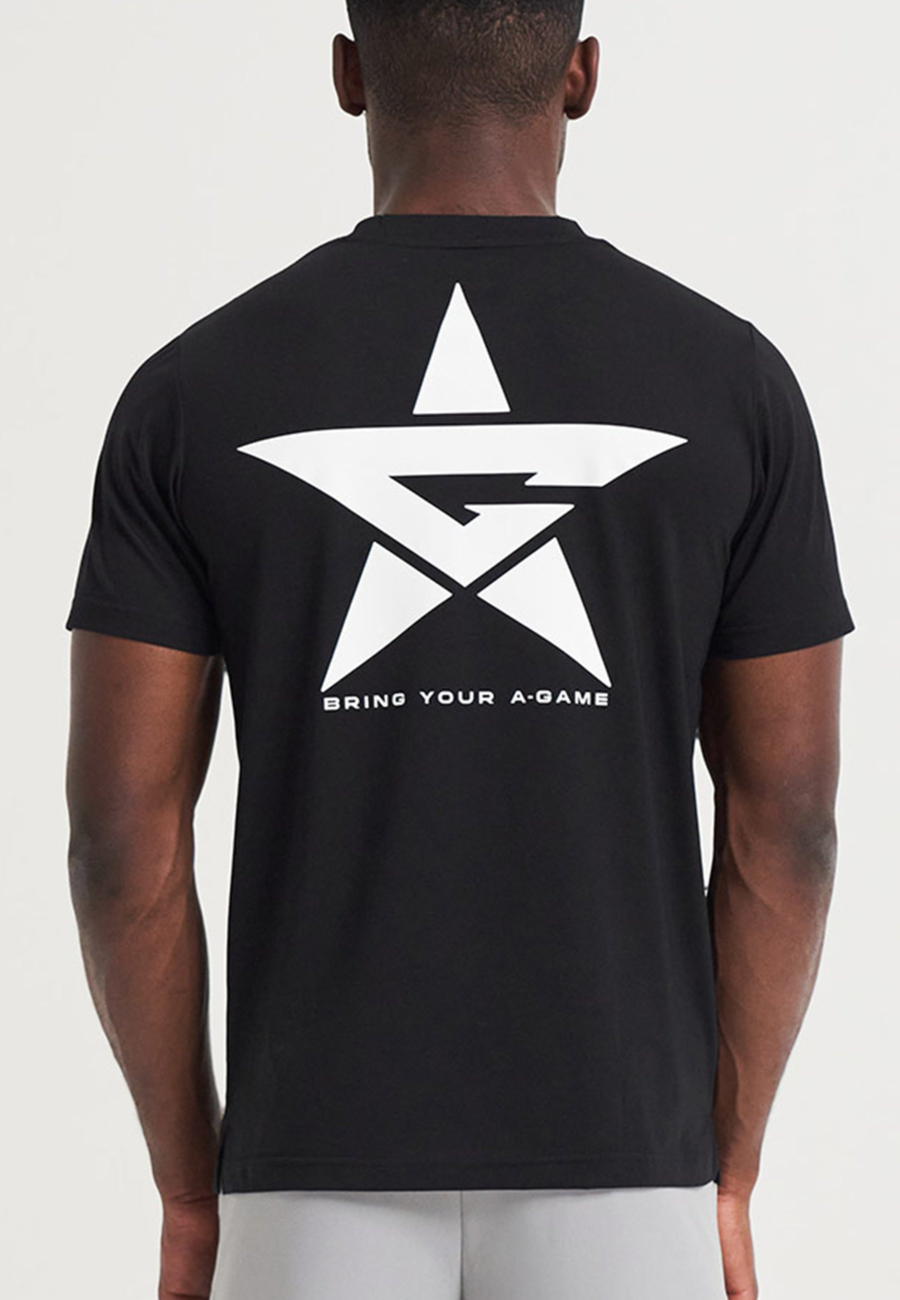 MENS A-GAME STAR GRAPHIC LOGO T-SHIRT - BLACK