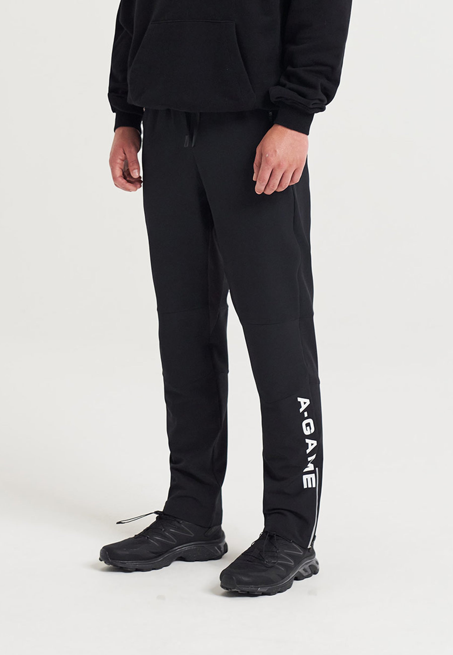 MENS A-GAME TRAINING ZIP PANTS - BLACK