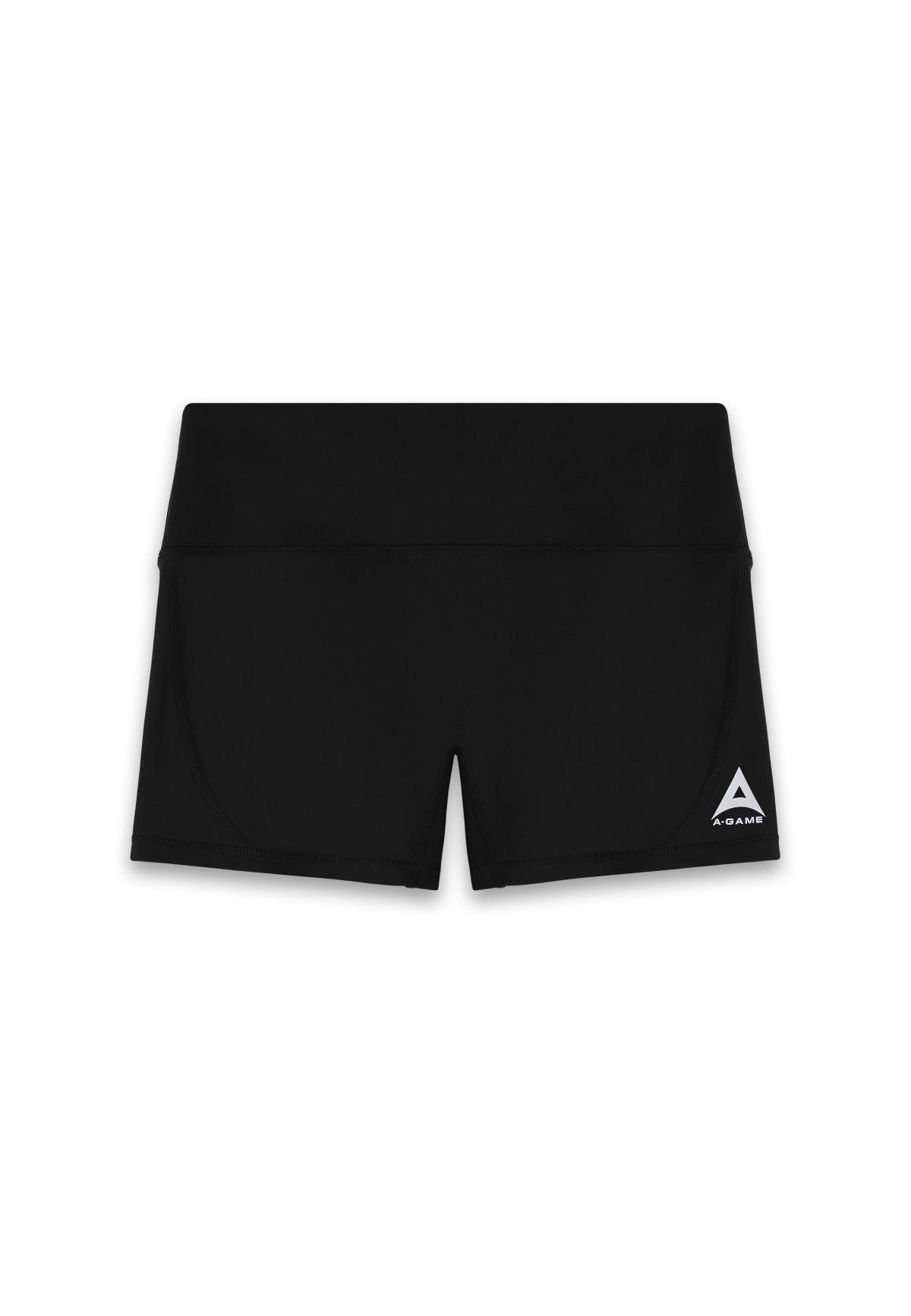 WOMENS A-GAME LOGO MINI TRAINING SHORTS - BLACK