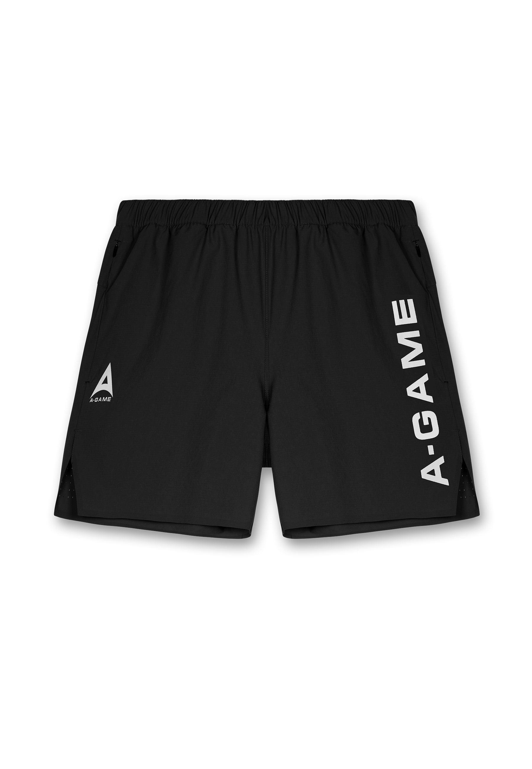 MENS A-GAME TRAINING SHORTS - BLACK