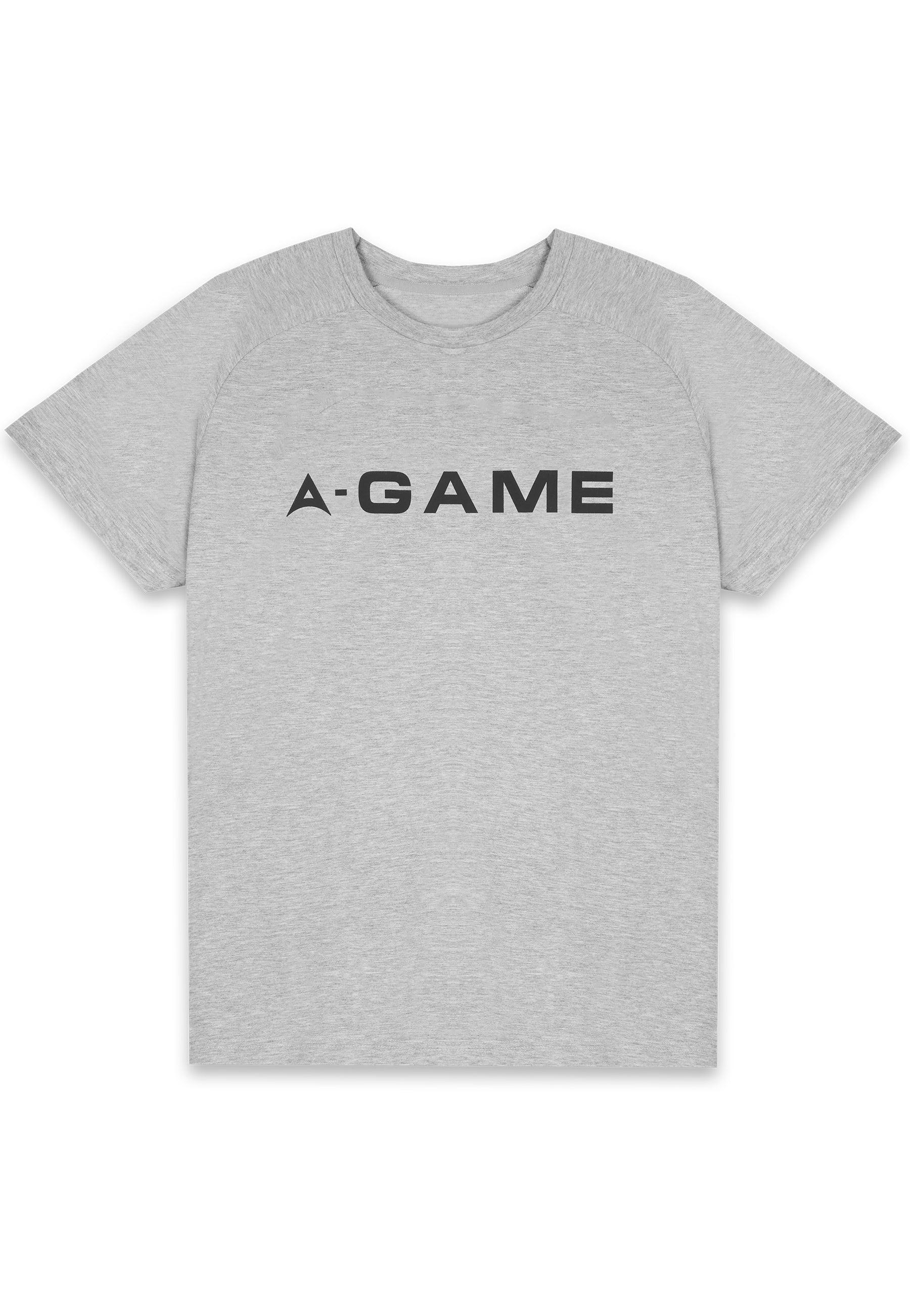 MENS BRING YOUR A-GAME GRAPHIC LOGO T-SHIRT - GREY MARL