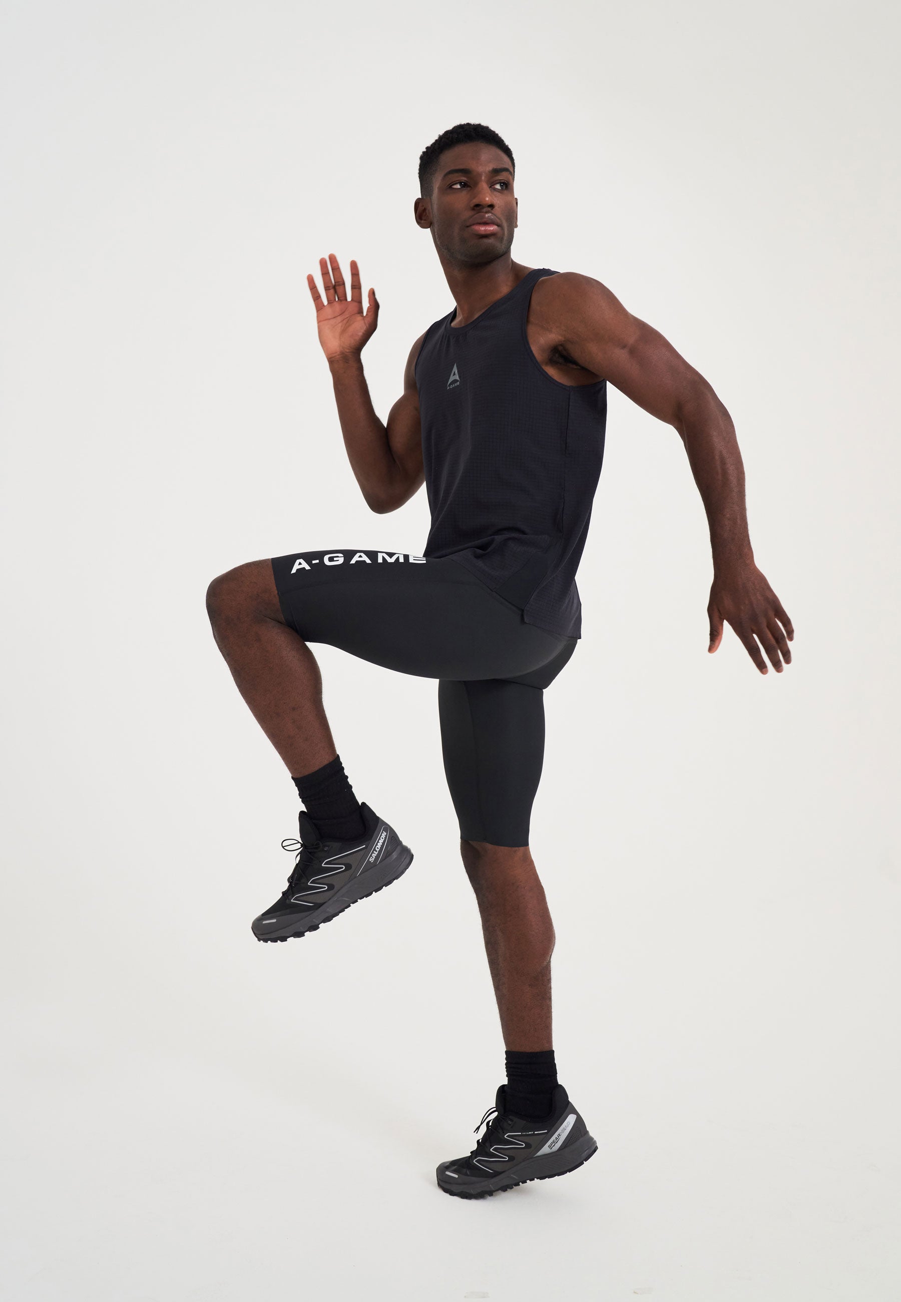 MENS A-GAME MESH TRAINING VEST - BLACK