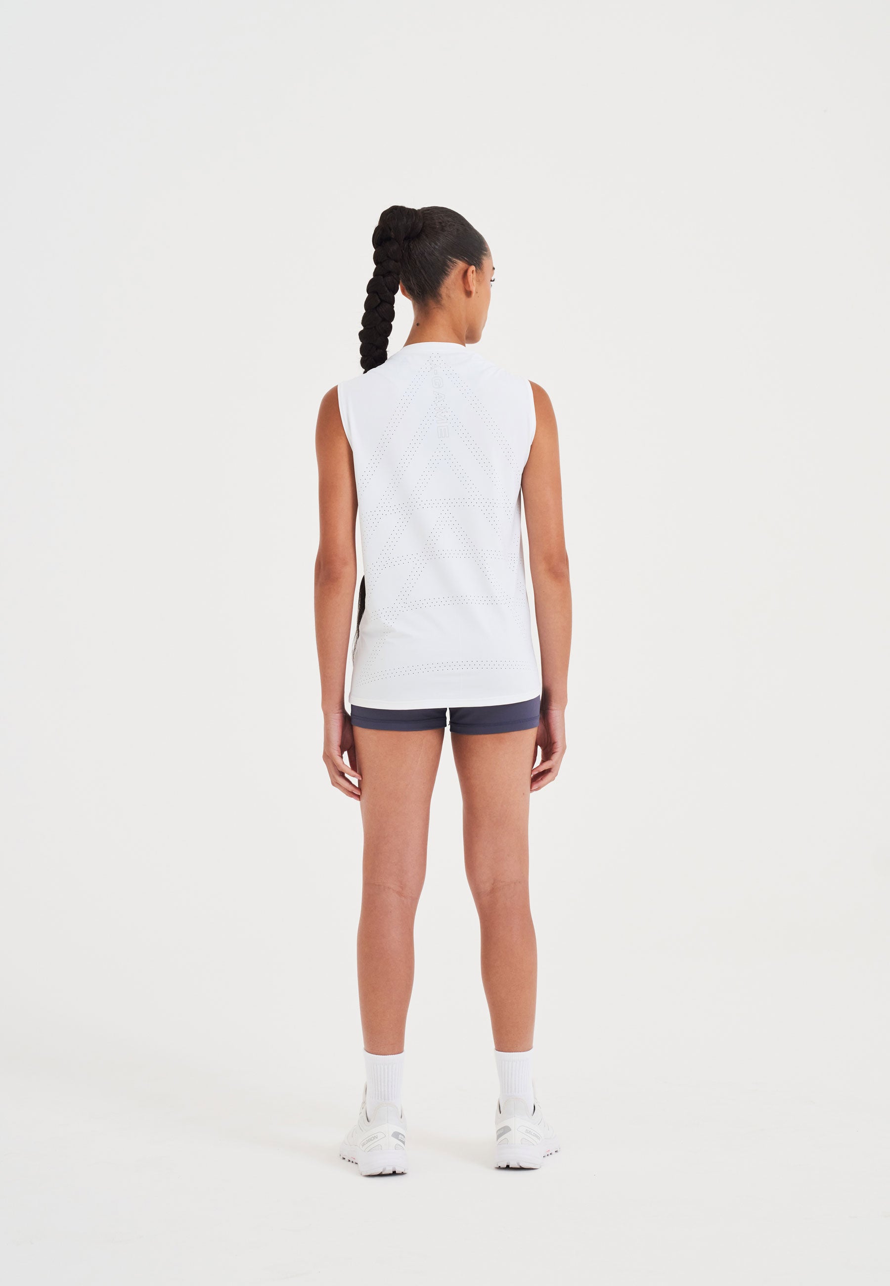 WOMENS A-GAME TRAINING RELAXED VEST - WHITE