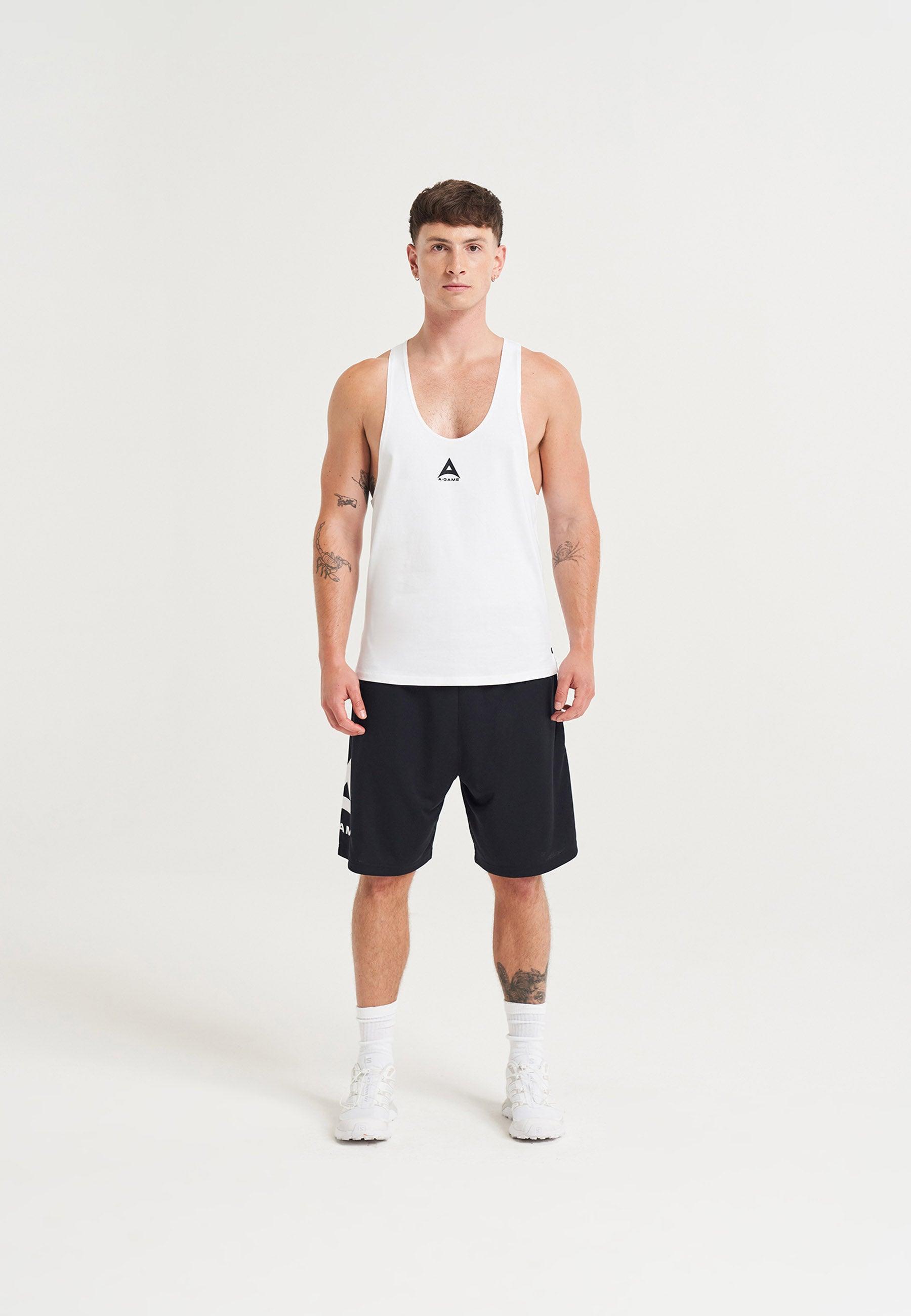 MENS A-GAME LOGO BASKETBALL SHORTS - BLACK