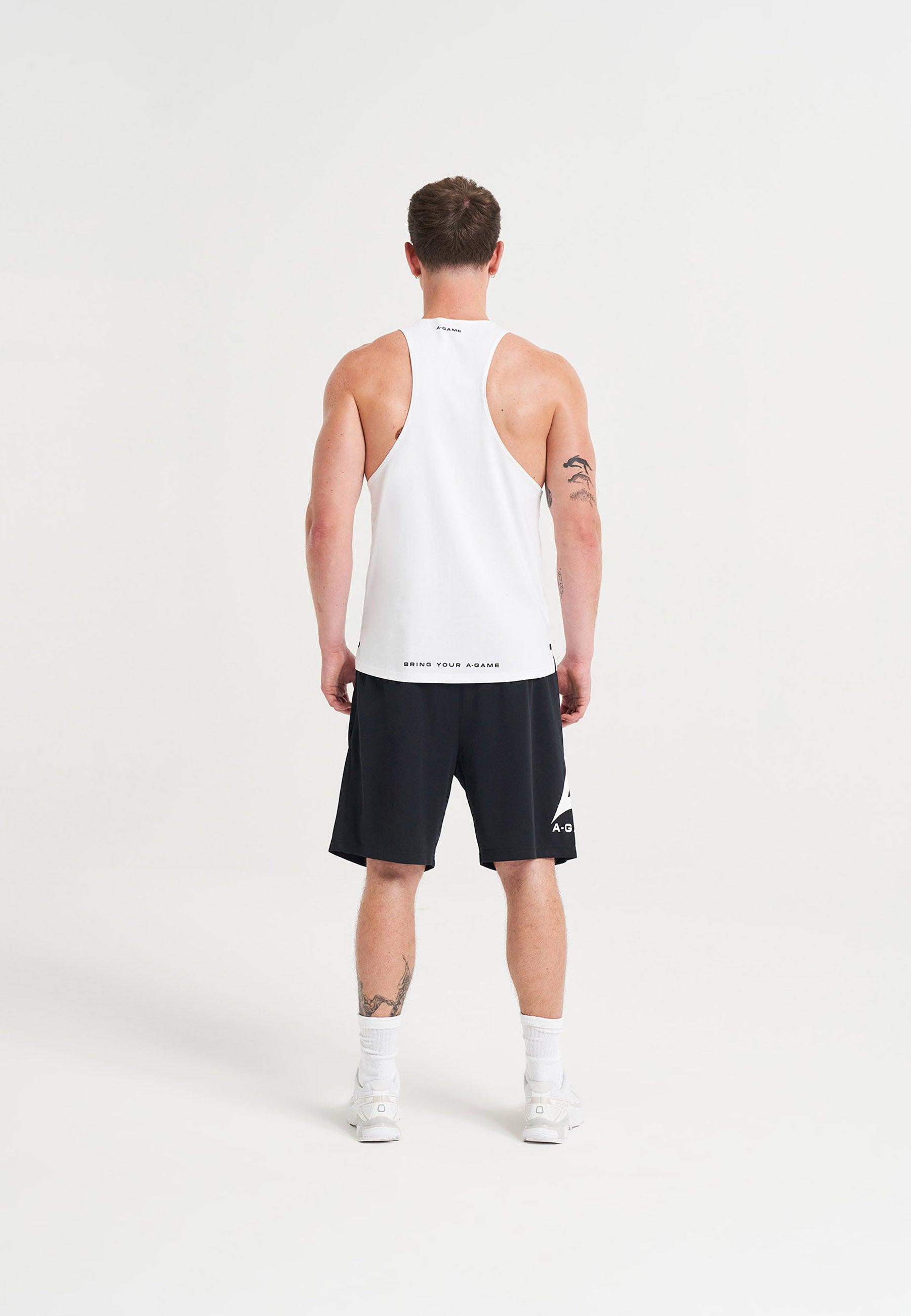 MENS A-GAME LOGO BASKETBALL SHORTS - BLACK