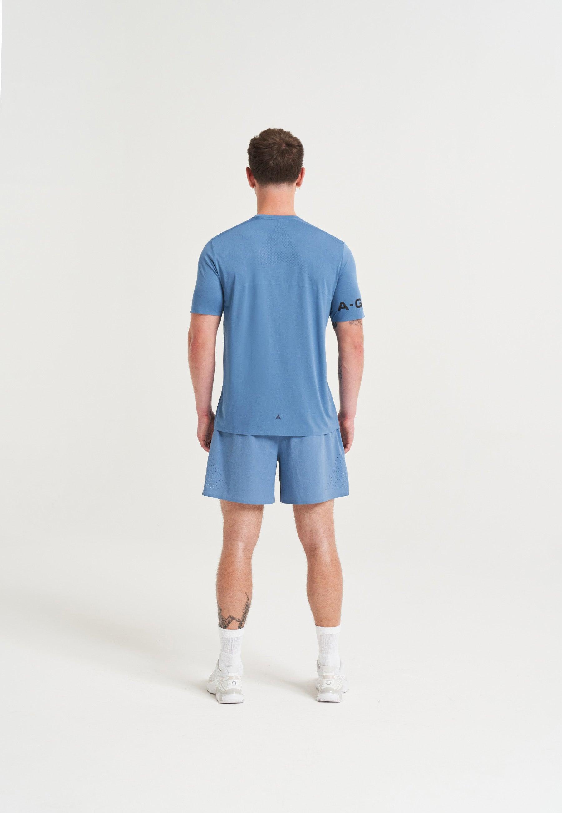 MENS A-GAME PERFORMANCE TRAINING T-SHIRT - OCEAN BLUE