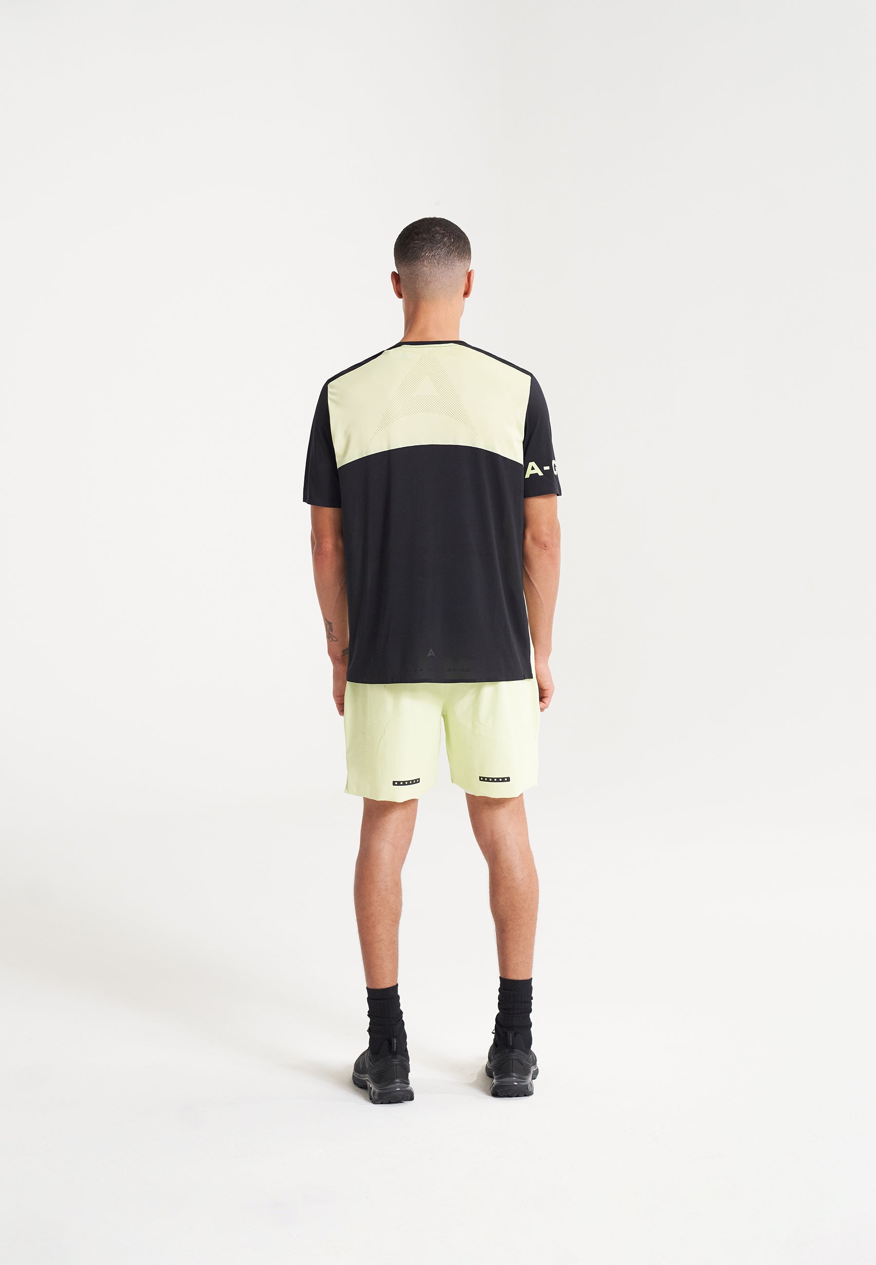 MENS A-GAME PERFORMANCE TRAINING T-SHIRT - BLACK/LIME