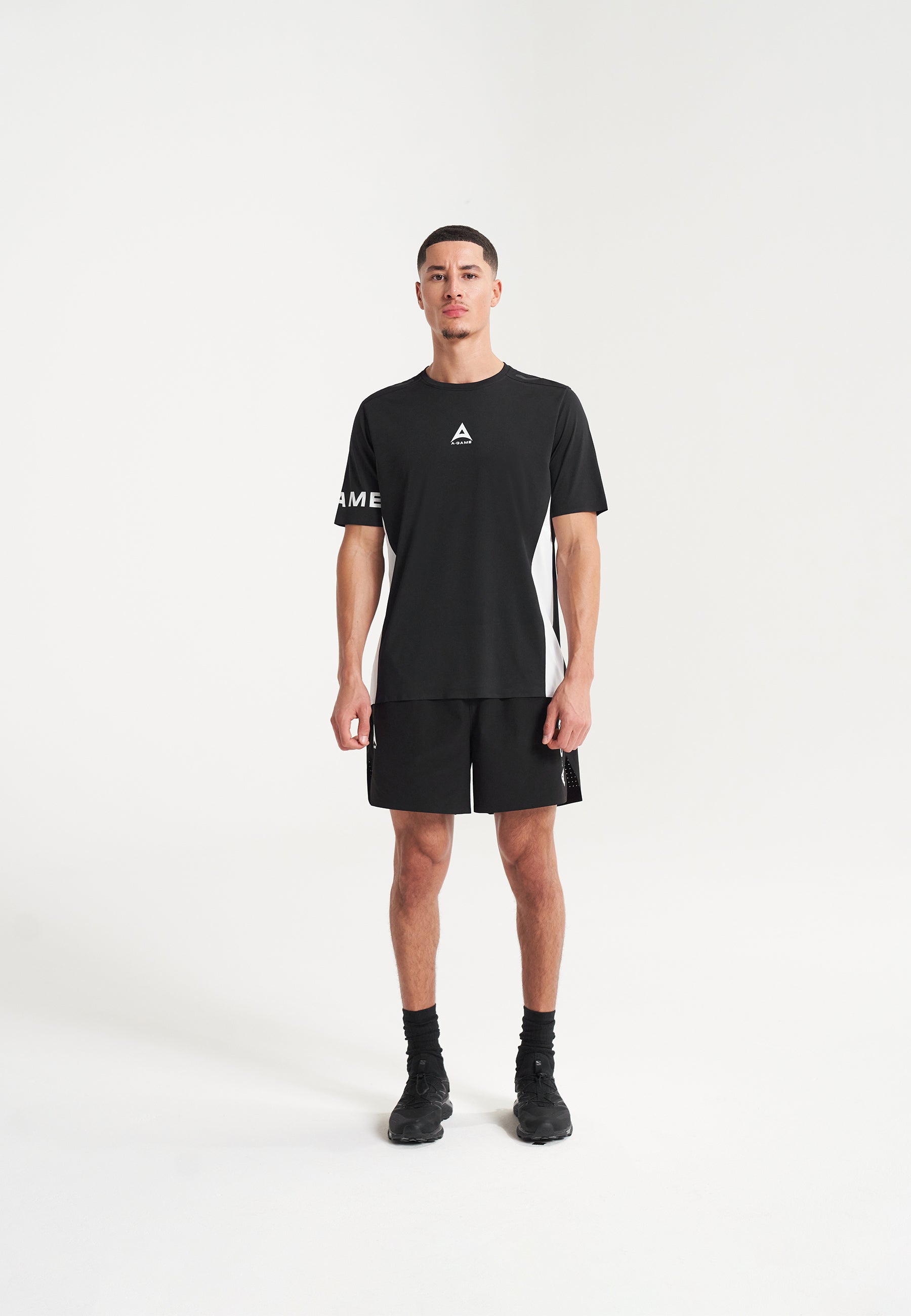 MENS A-GAME PERFORMANCE TRAINING T-SHIRT - BLACK/WHITE