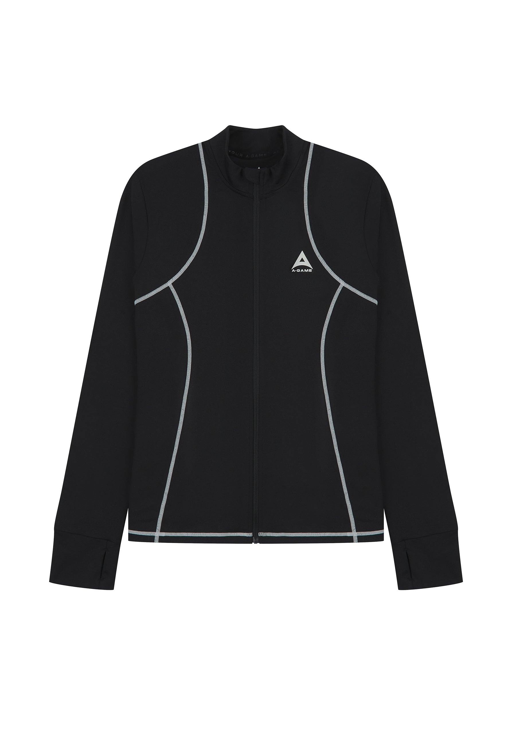 WOMENS A-GAME FITTED THERMAL FLEECE - BLACK