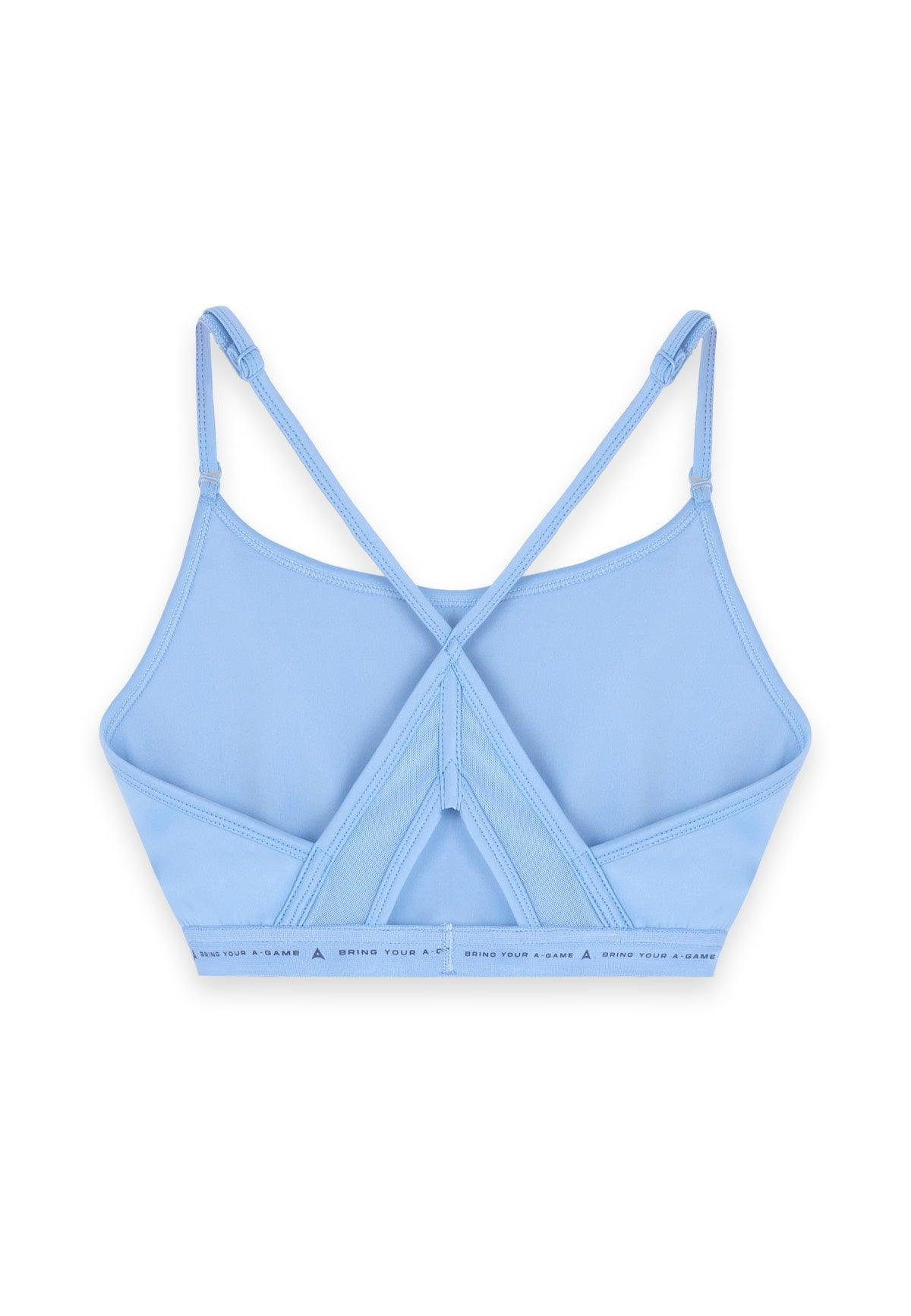 WOMENS A-GAME ADJUSTABLE YOGA SPORTS BRA - BLUE