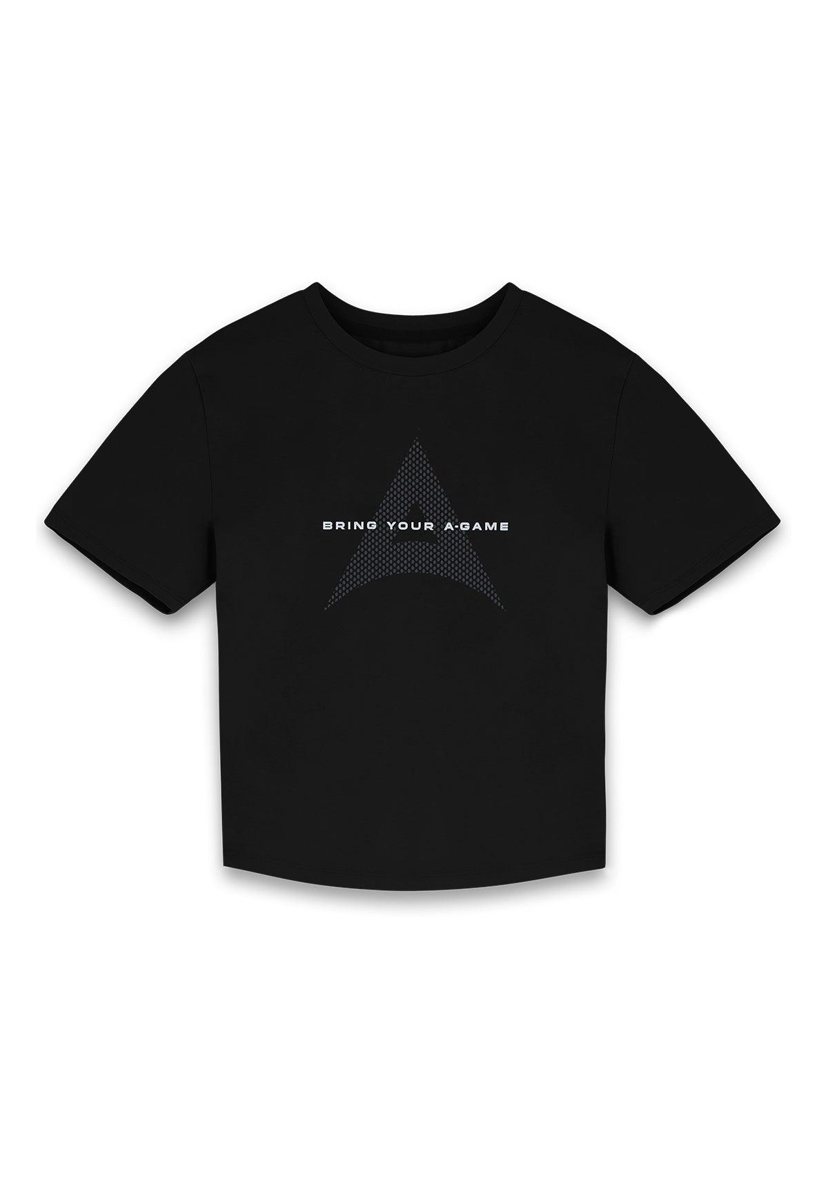 WOMENS A-GAME BRING YOUR A-GAME SHORT SLEEVE T-SHIRT - BLACK