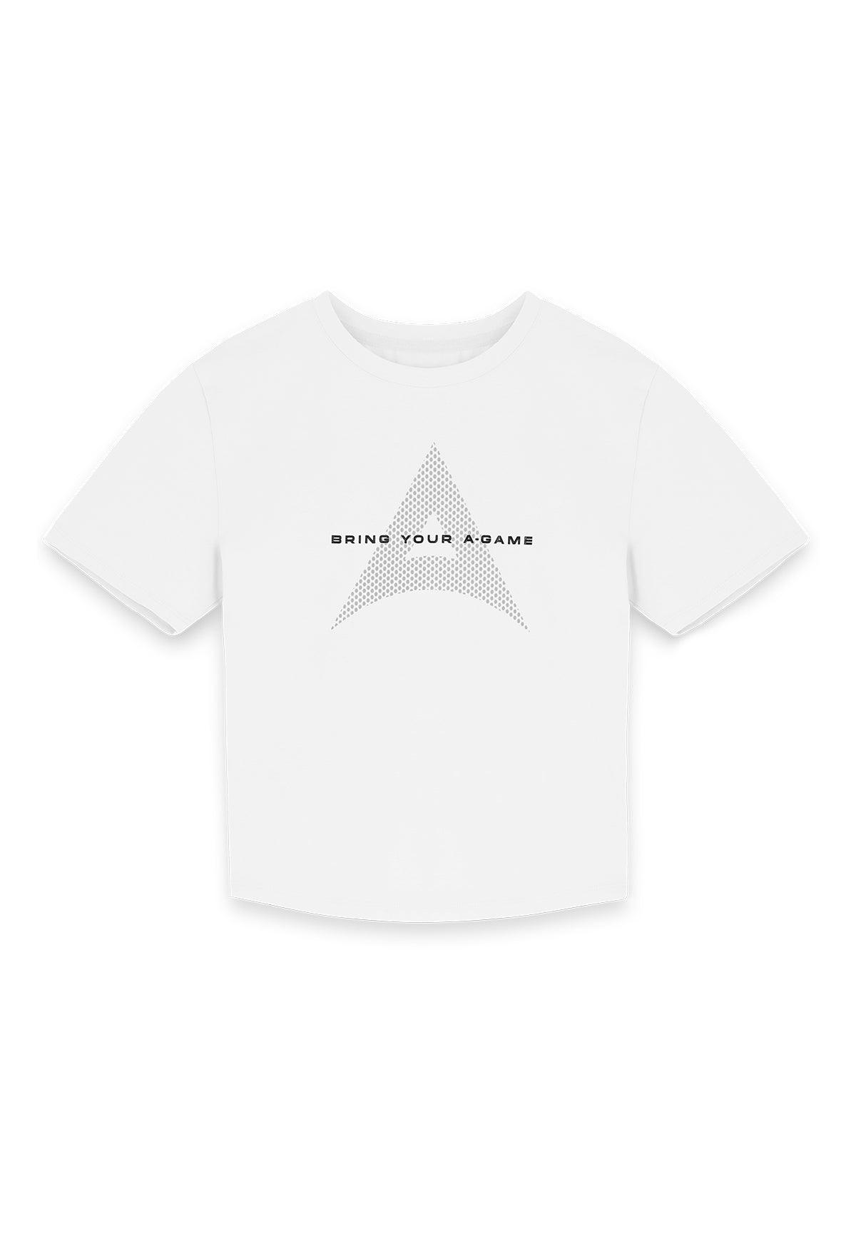 WOMENS A-GAME BRING YOUR A-GAME SHORT SLEEVE T-SHIRT - WHITE