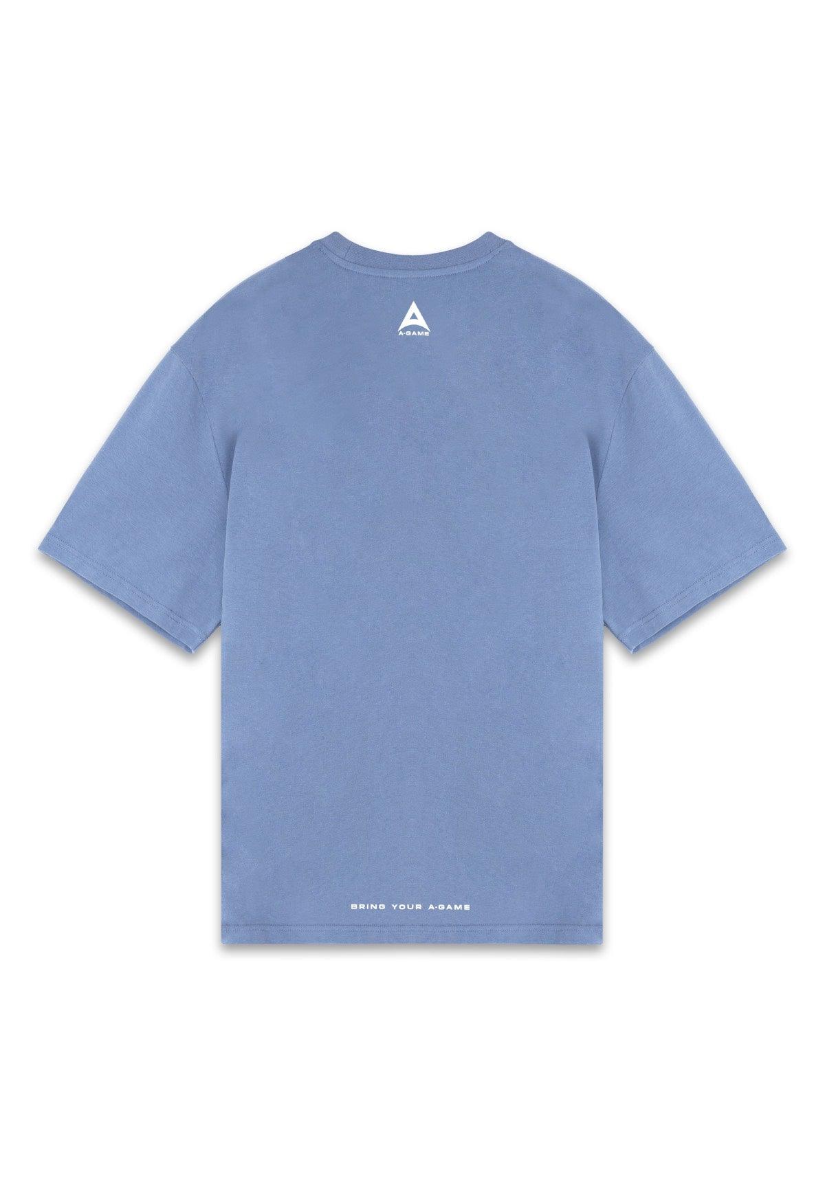 WOMENS A-GAME CHENILLE LOGO RELAXED T-SHIRT - ELEMENTAL BLUE