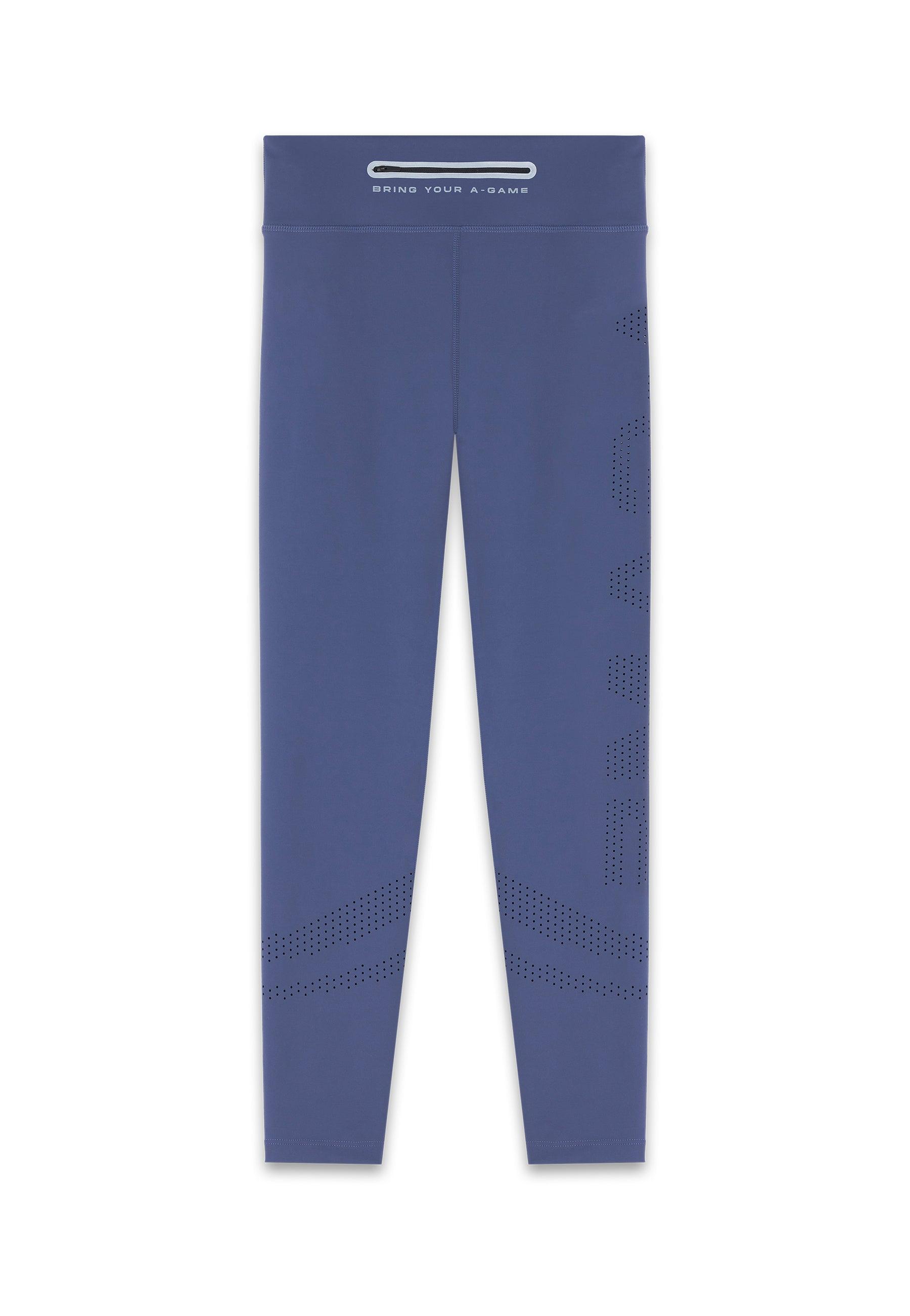 WOMENS A-GAME HIGH WAISTED TRAINING LEGGINGS - BLUE